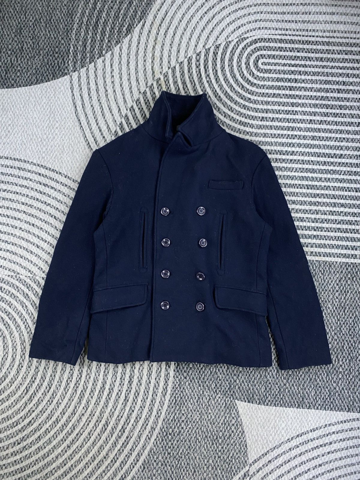 Porter Vintage QATP Porter Company Navy Wool Blend Peacoat Jacket Size US M / EU 48-50 / 2 - 5 Thumbnail