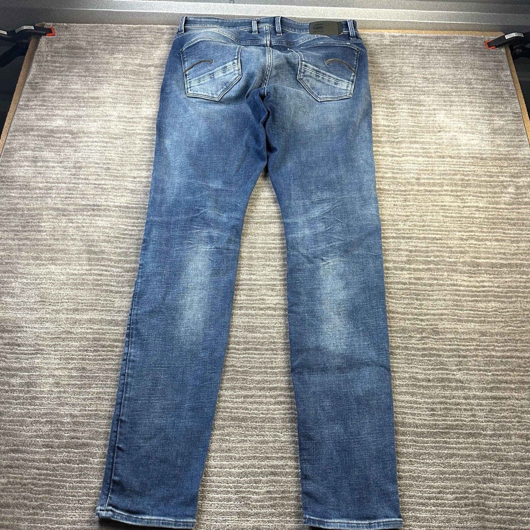 G-Star G Star Raw Jeans Mens 36x36 Blue Denim Revend Skinny Size US 36 / EU 52 - 2 Thumbnail