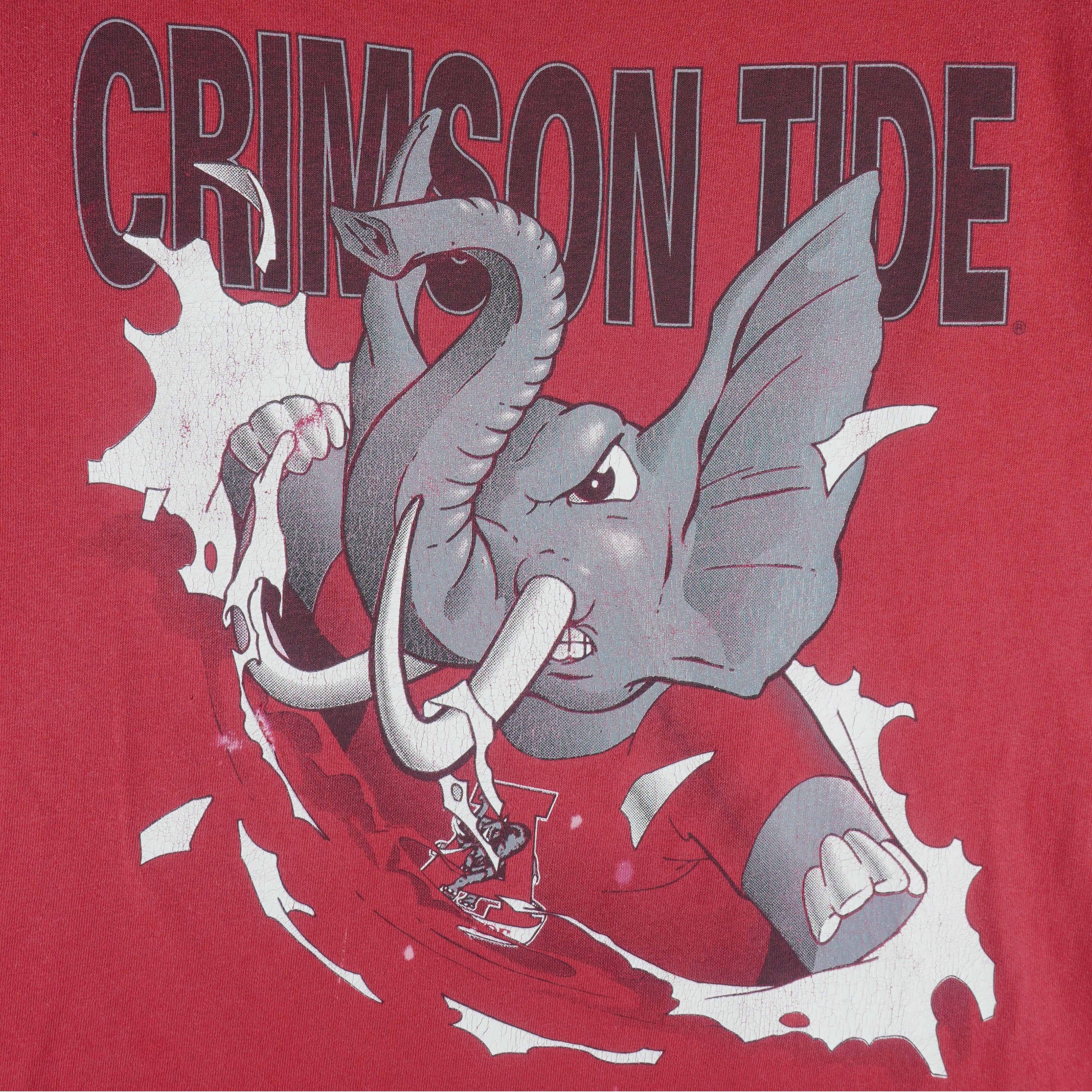NCAA (Home Team) - Alabama Crimson Tide Mascot T-Shirt 1990s Size US XL / EU 56 / 4 - 3 Thumbnail