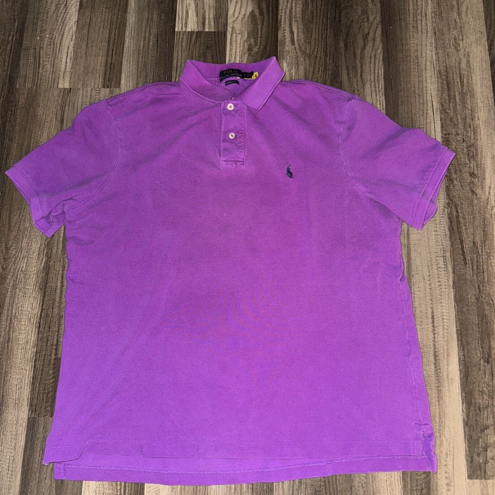 Polo Ralph Lauren × Vintage Polo Ralph Lauren Polo Shirt Purple Large 23x27 Size US L / EU 52-54 / 3 - 1 Thumbnail