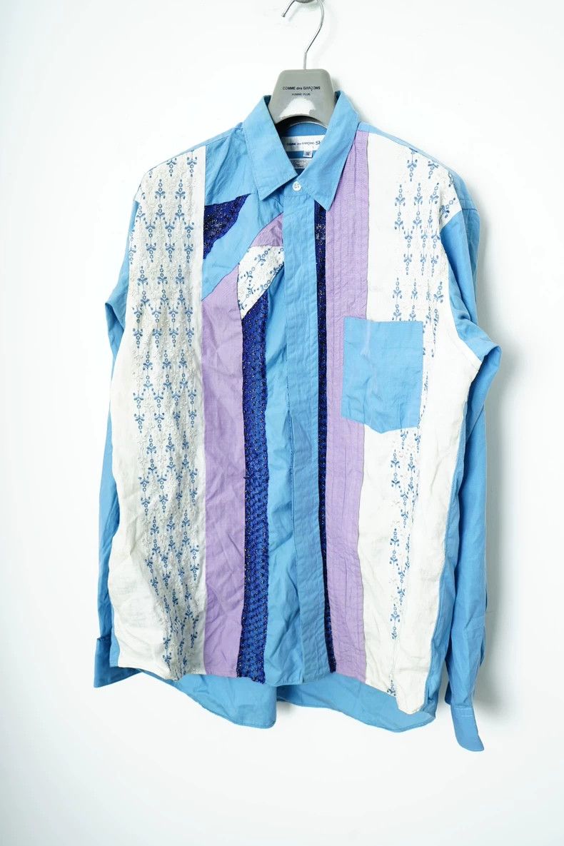 Comme des Garcons Comme Des Garcons Embroidered patchwork silhouette shirt Size US M / EU 48-50 / 2 - 2 Thumbnail