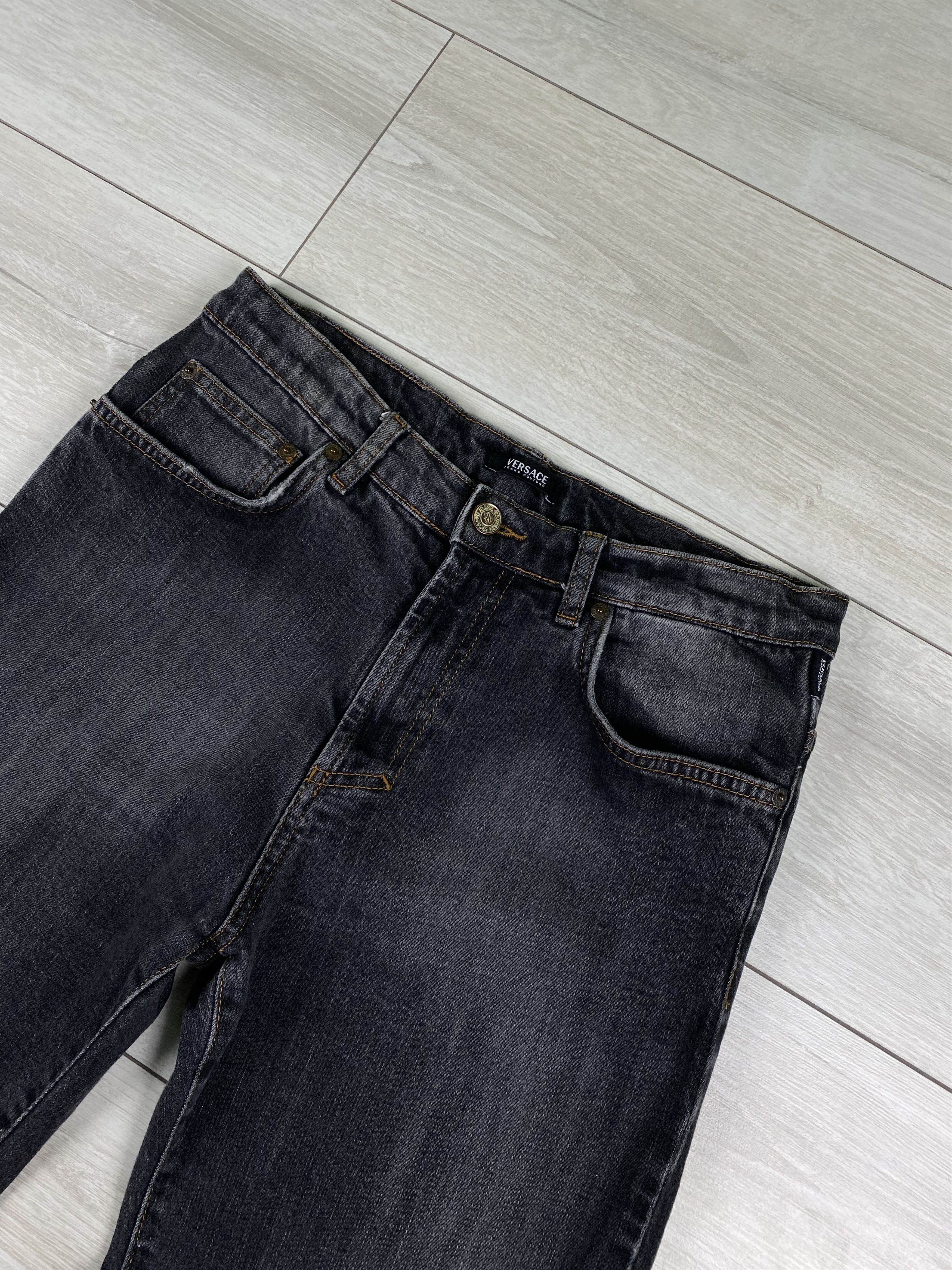 Versace Vintage Versace Jeans Couture Faded Gray Denim Jeans Size 33 Size US 33 - 5 Thumbnail