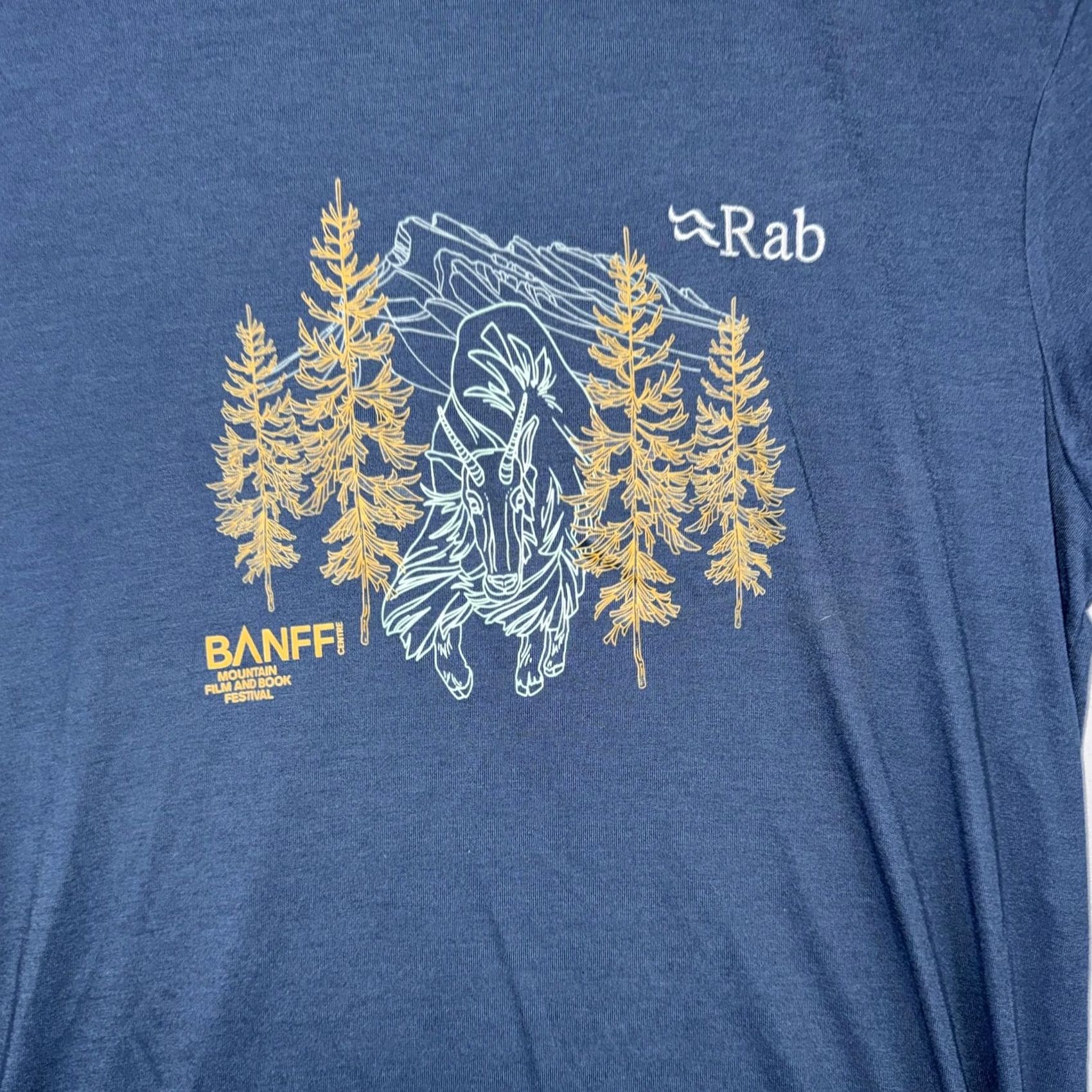 Rab Rab Shirt Mens Small Blue Banff Mountain Festival Graphic Tee Hiking Outdoor Size US S / EU 44-46 / 1 - 4 Thumbnail