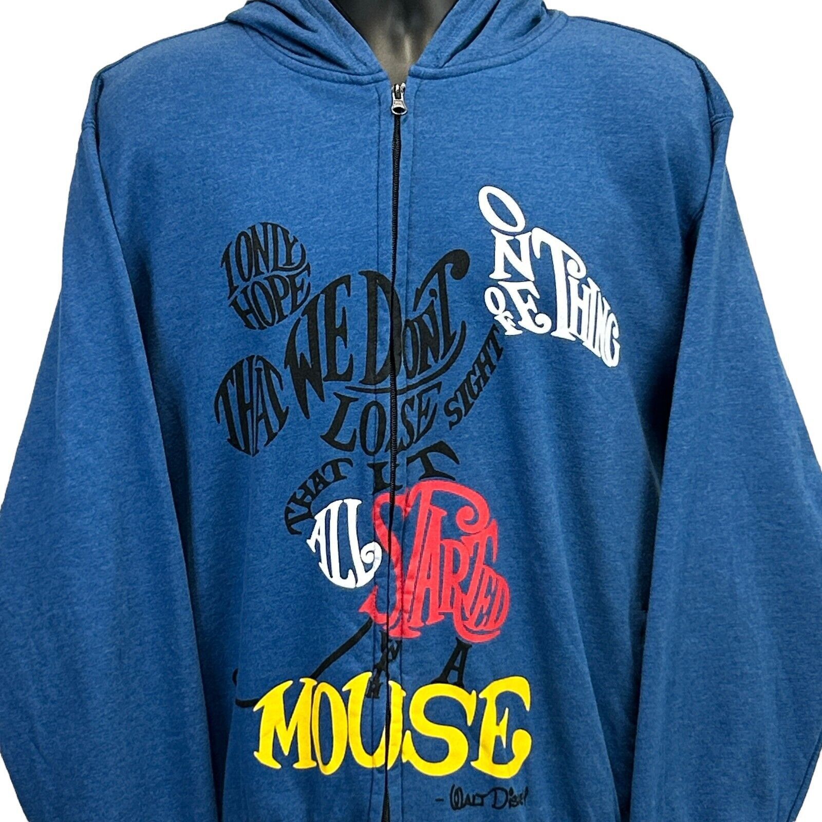Disney Walt Disney It All Started With a Mouse Hoodie XL X-Large Size US XL / EU 56 / 4 - 1 Thumbnail