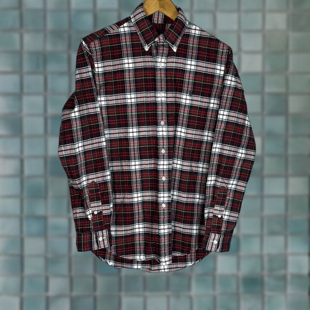 Ralph Lauren Ralph Lauren Plaid Cotton Shirt Size S Small Long Sleeve Red Blue Button-Up Mens Size US L / EU 52-54 / 3 - 1 Thumbnail