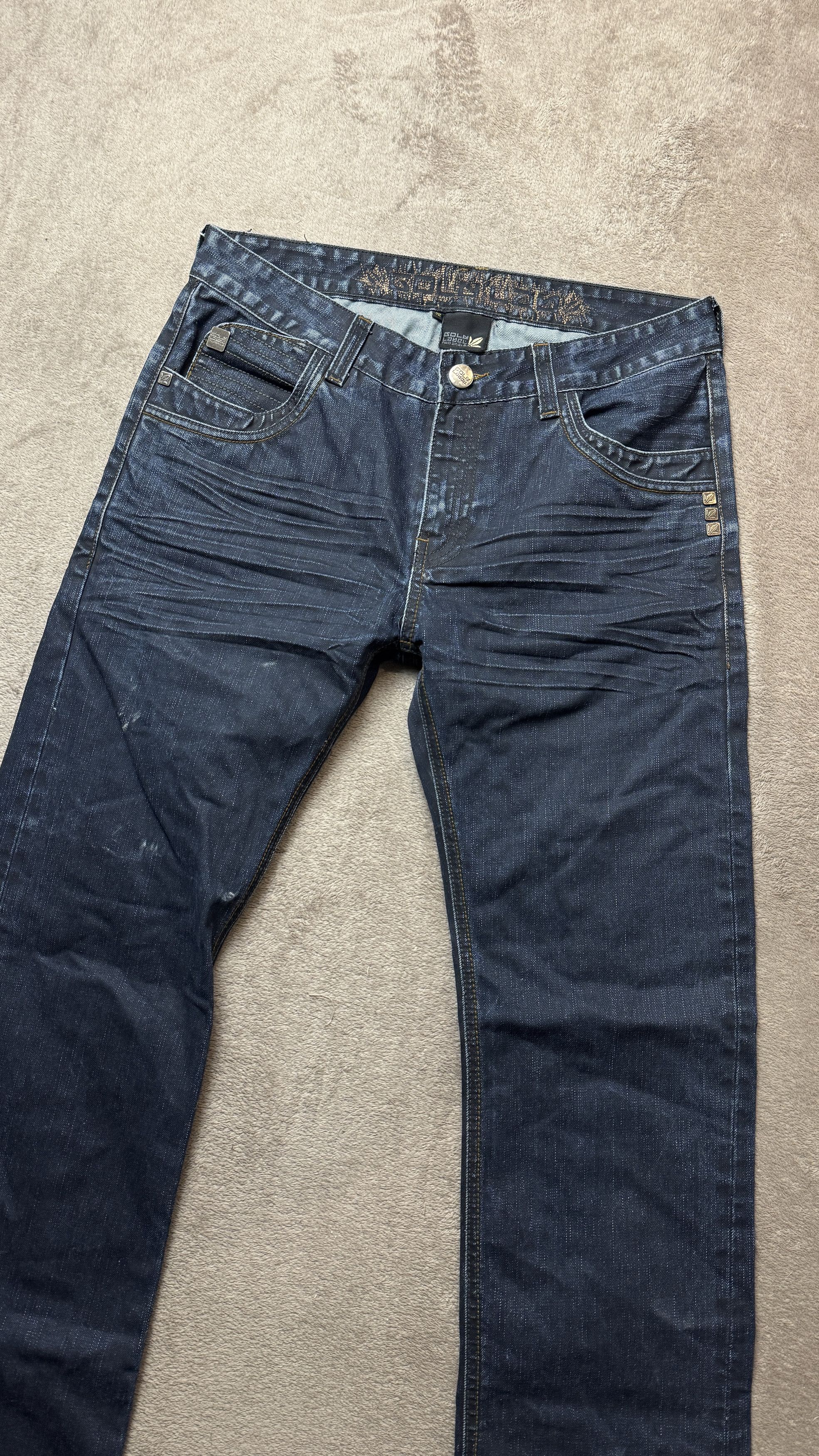 Japanese Brand Y2K Wash Faded Ripped Dirty Jeans LGB ifsixwasnine grunge Size US 32 / EU 48 - 2 Thumbnail