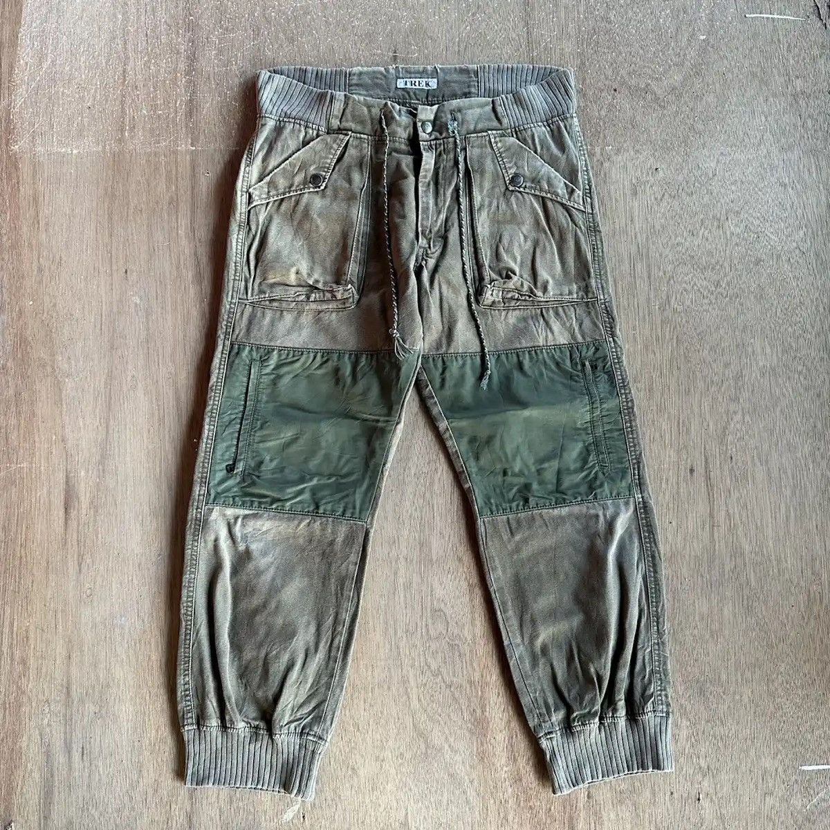 Vintage VINTAGE LEE DOUBLE KNEE TROUSERS FADED DRAWSTRING WAIST PANT Size US 33 - 1 Thumbnail