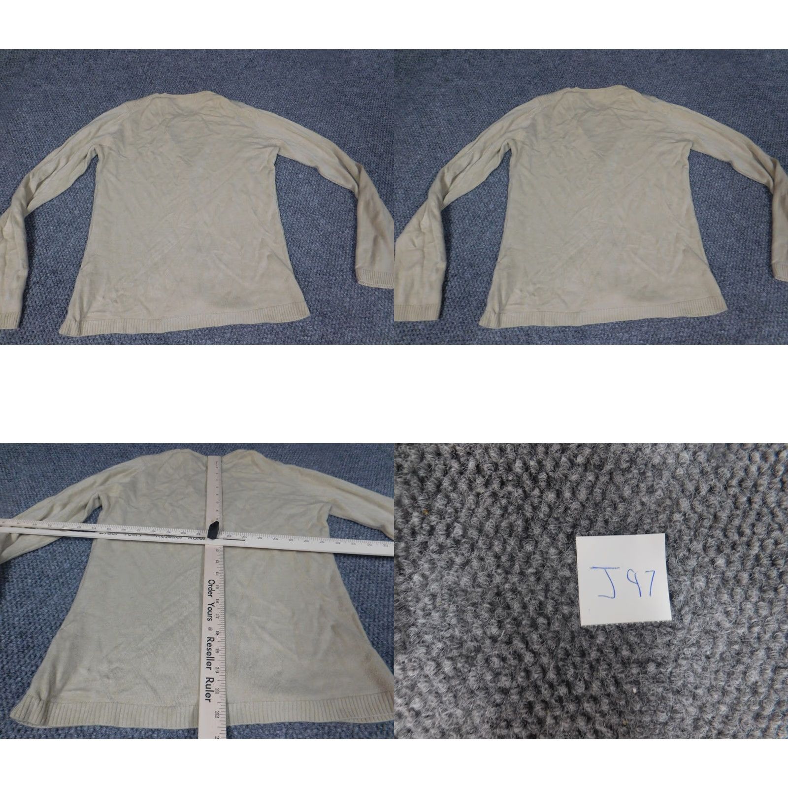 Vintage White Stag Womens Sweater S Raglan Long Sleeve Round Neck Open-Knit Lightweight Pullover Button Logo Beige White Stag Modern Womens Size S / US 4 / IT 40 - 9 Thumbnail