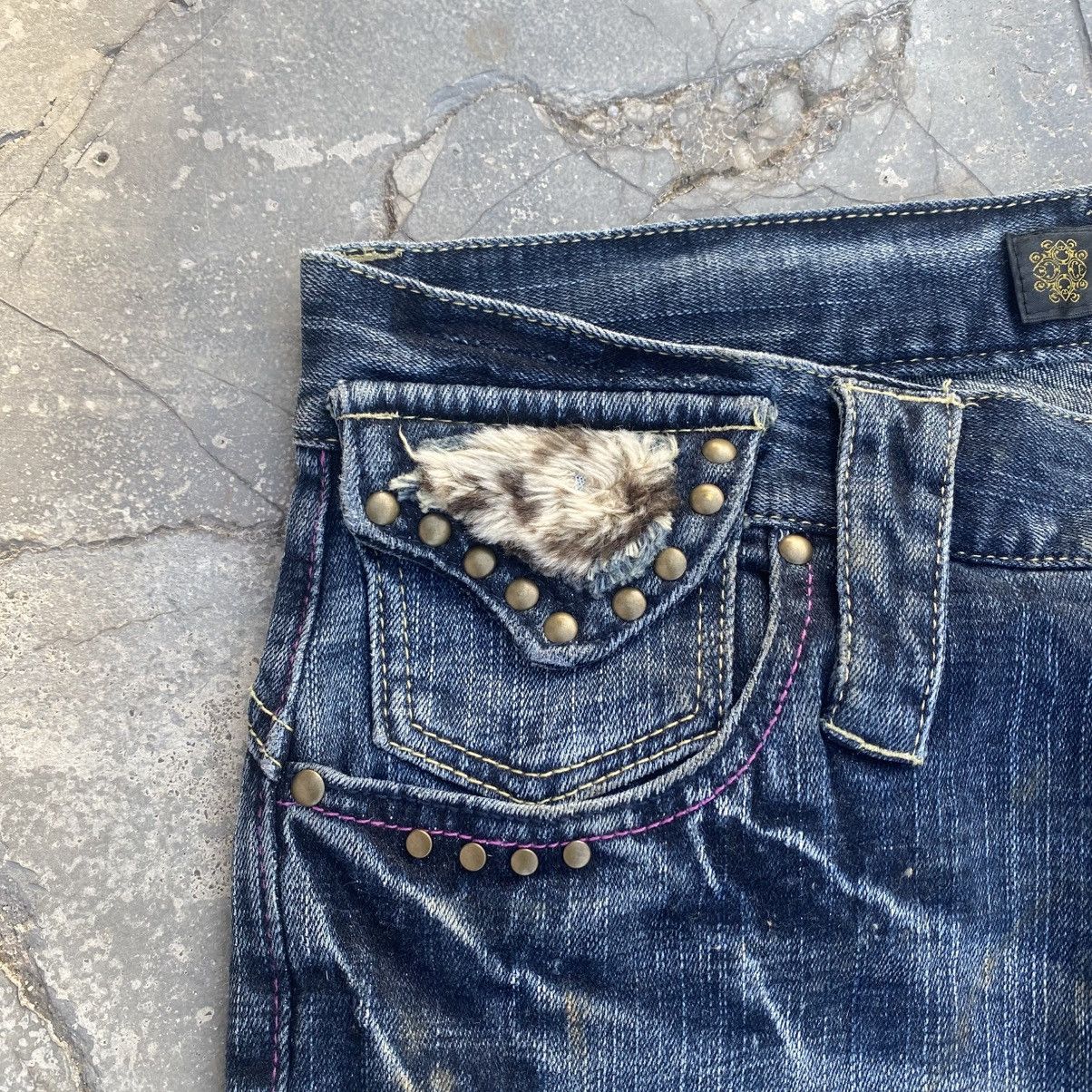 If Six Was Nine ORIRIN JEANS Leopard Studded Flare Size US 32 / EU 48 - 5 Thumbnail