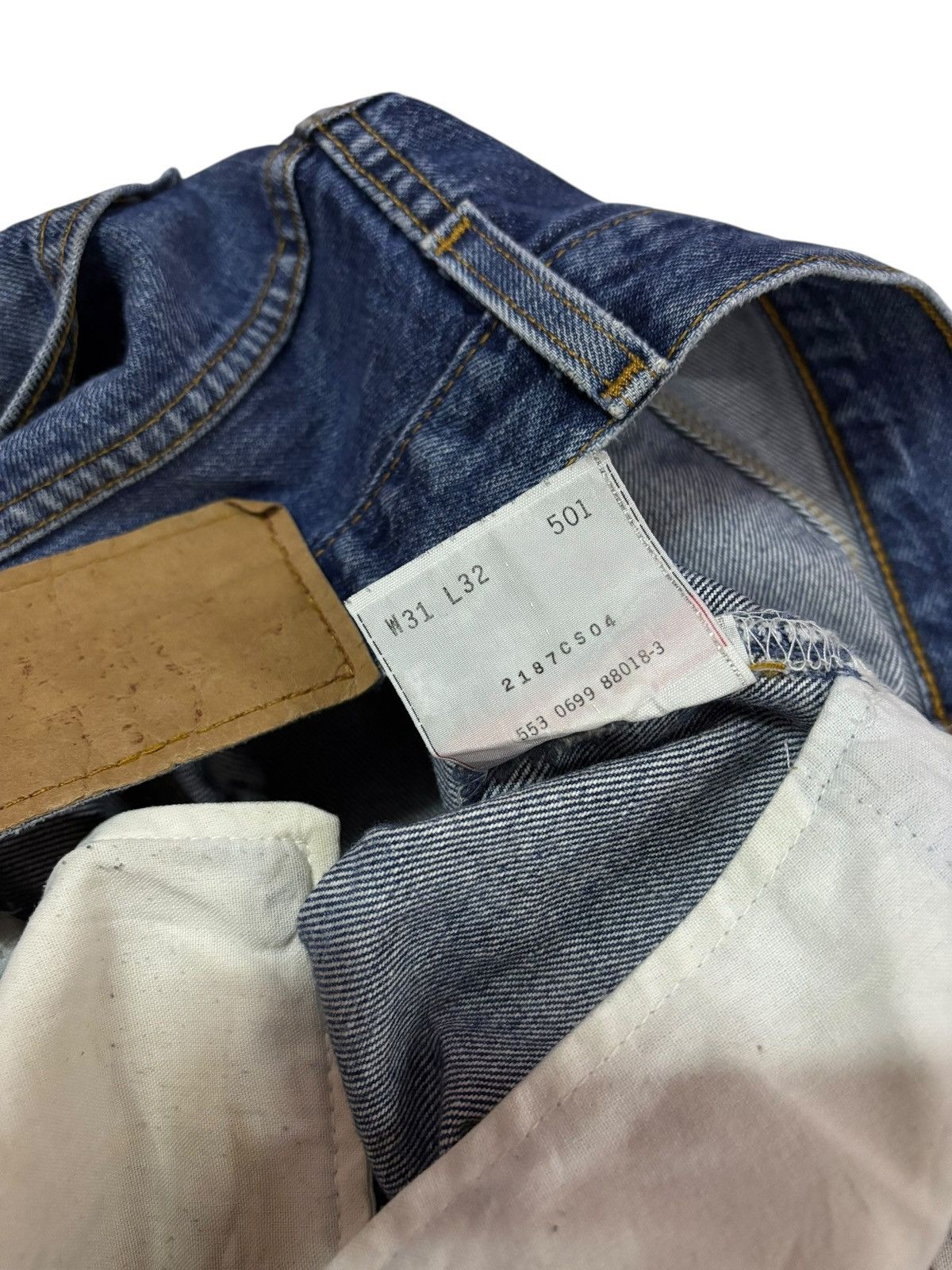 Levi's Vtg 90s Levis 501 Distressed Jeans Size US 30 / EU 46 - 10 Thumbnail
