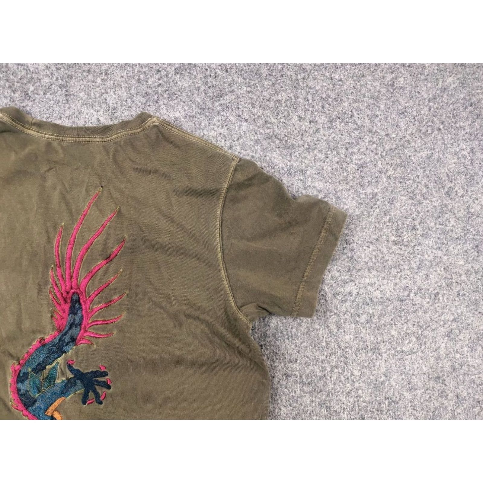 Maharishi VINTAGE Maharishi Japanese Dragon Overprint Embroidered Green T-shirt Tee Size US S / EU 44-46 / 1 - 6 Thumbnail