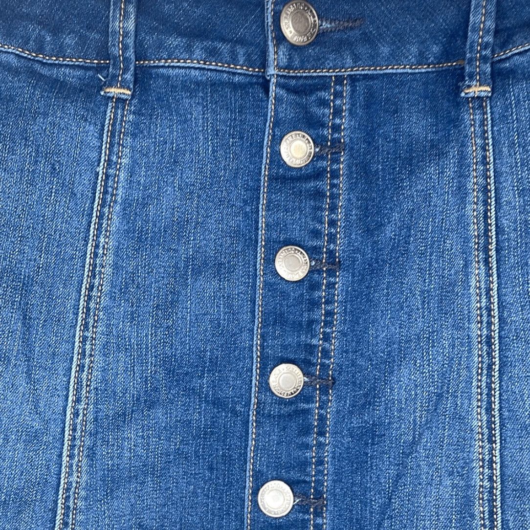 Vintage VINTAGE American Eagle Skirt Mini Women Size 4 Blue Short Buttons Front 2 Side Pockets Stretch Size 27" / US 4 / IT 40 - 3 Thumbnail