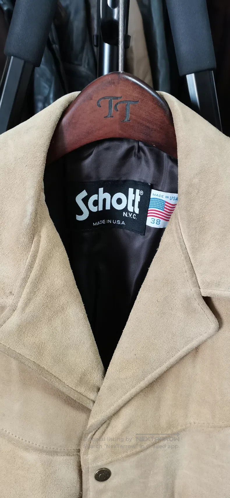 Schott Schott Suede cowhide American vintage four-corner lapel le Size US M / EU 48-50 / 2 - 2 Thumbnail