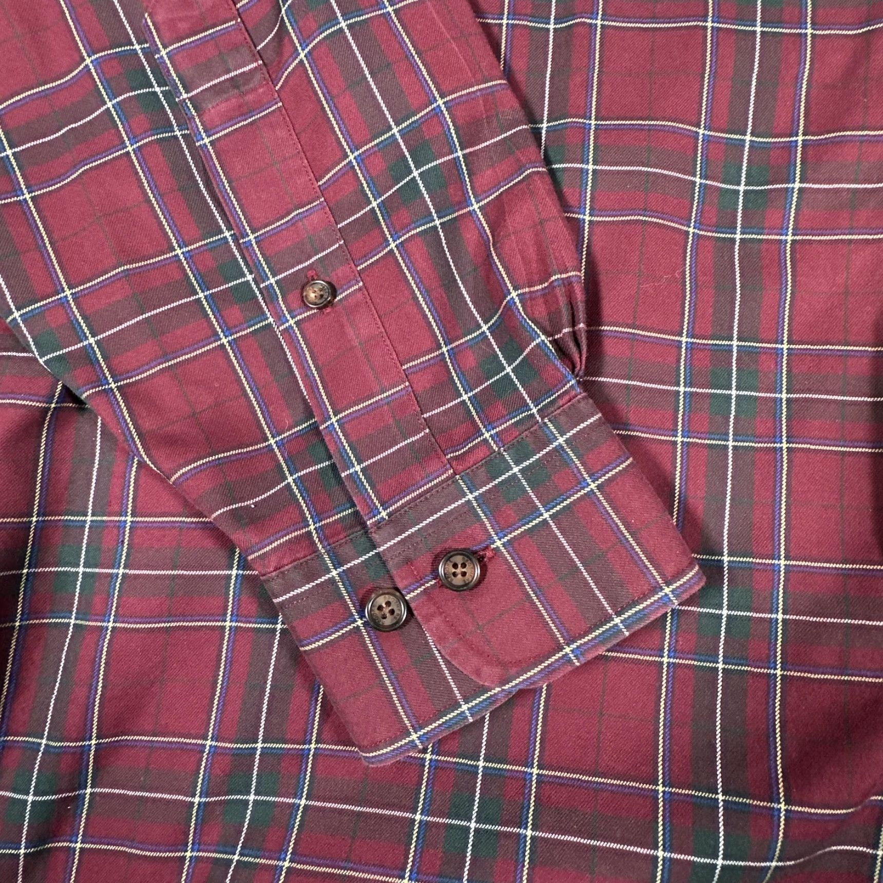 Brooks Brothers Brooks Brothers Shirt Mens L Red Plaid Non-Iron Cotton Long Sleeve Dress Shirt Mens Large Regular 100% Cotton Button-Down Collared Size 42R - 4 Thumbnail