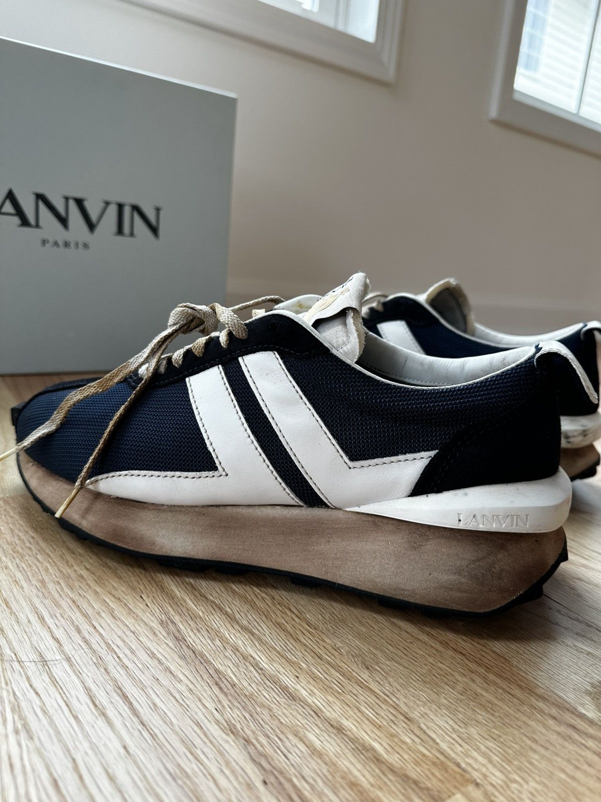 Lanvin Lanvin Bumper Sneaker Navy/White Mesh Size US 10 / EU 43 - 6 Thumbnail