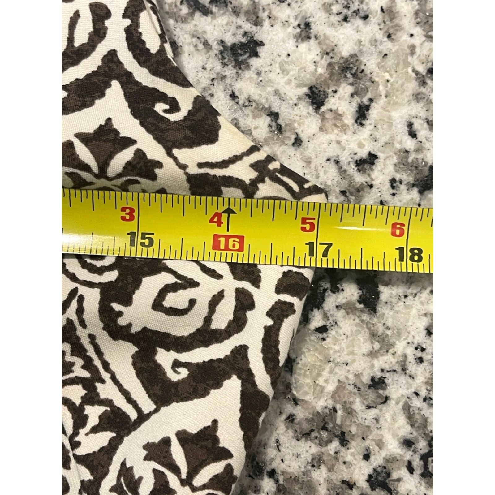 J.McLaughlin J. McLaughlin Dress Sheath XS Brown Light Tan Paisley Sleeveless Crew Neck Zipper Knee Length Women's Casual Stretch Fabric Size XS / US 0-2 / IT 36-38 - 4 Thumbnail