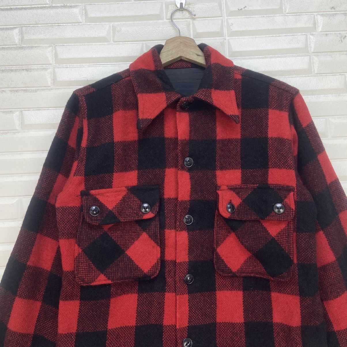 Vintage Vintage 70s Amalgamated Red Buffalo Checks Wool Flannel Size US S / EU 44-46 / 1 - 8 Thumbnail