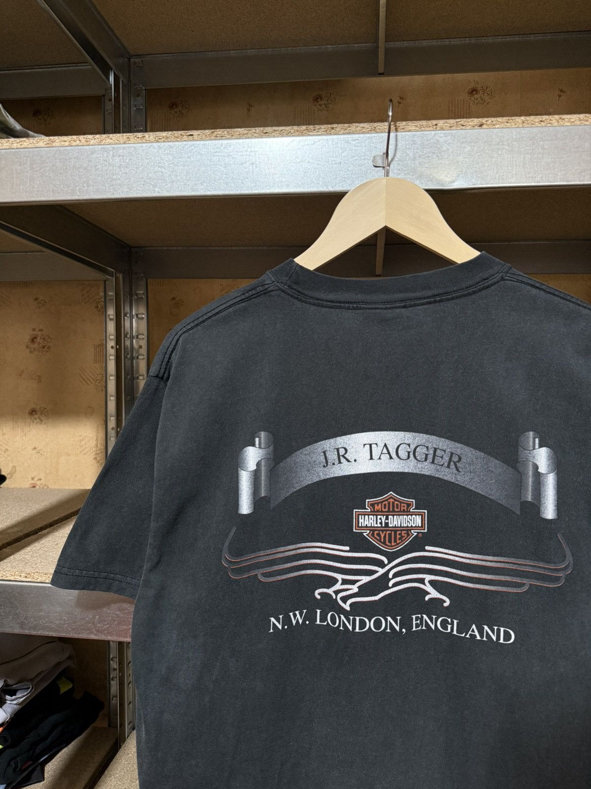 Band Tees × Harley Davidson × Vintage Vintage 1990s Harley Davidson Motorcycles London T-Shirt Y2K Size US L / EU 52-54 / 3 - 4 Thumbnail