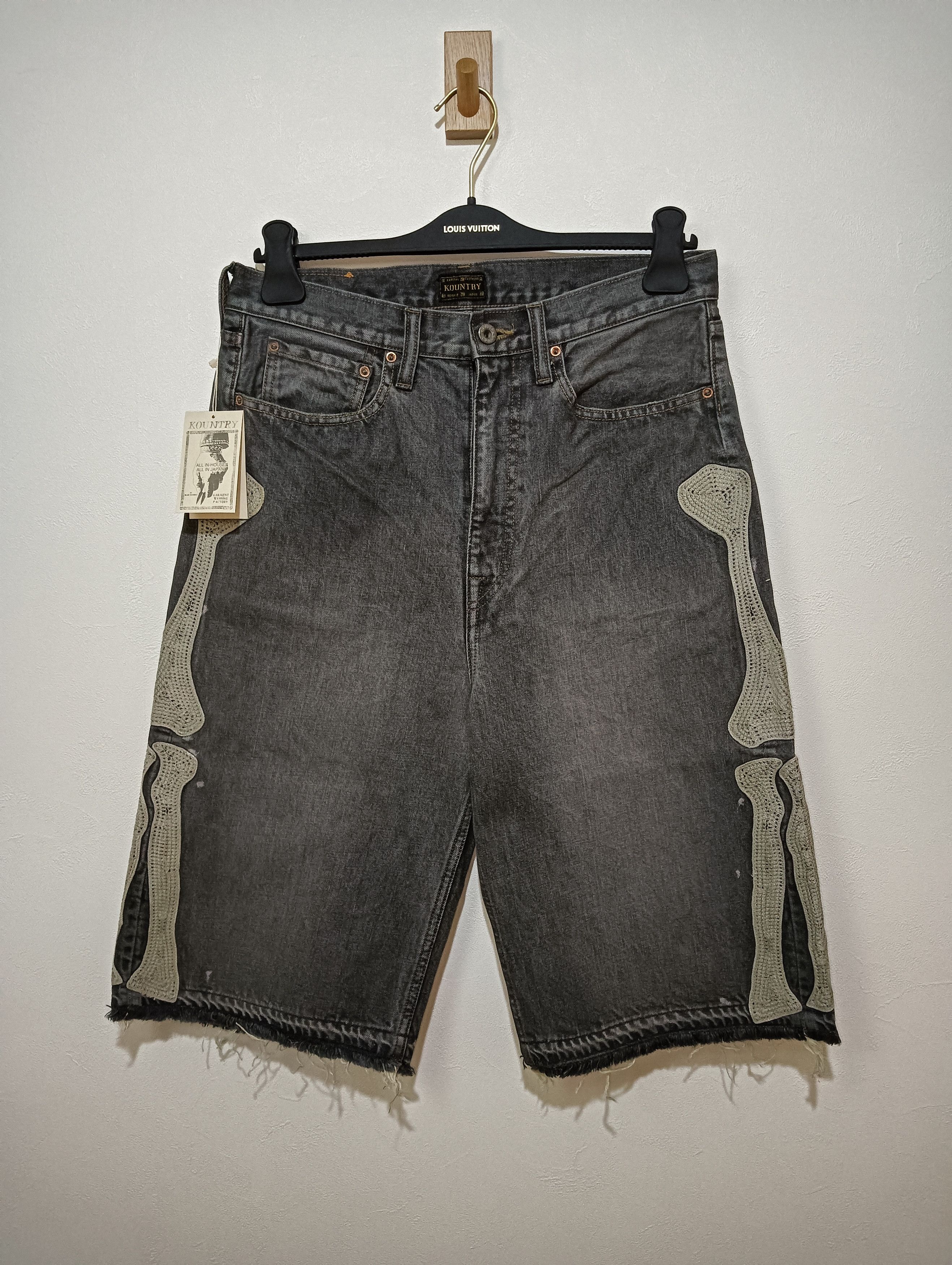 Kapital KAPITAL Bone Denim Shorts Black 32 | Grailed