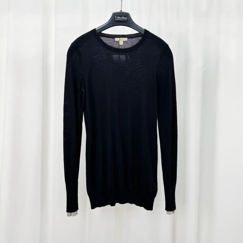 Burberry Burberry Black Wool Logo Knit Sweater Size S / US 4 / IT 40 - 1 Thumbnail