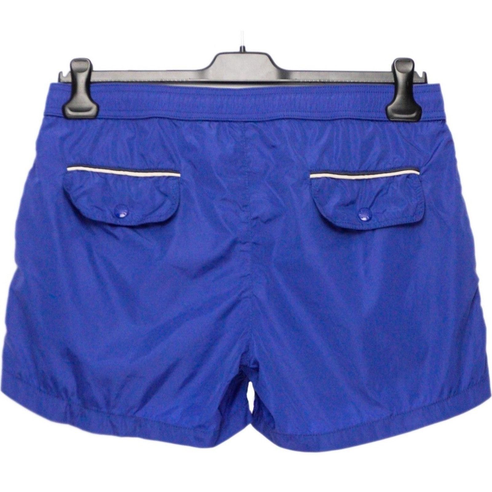 Moncler Moncler Solid Nylon Logo Boxer Mare Light Blue Swim Shorts Size US 34 / EU 50 - 4 Thumbnail