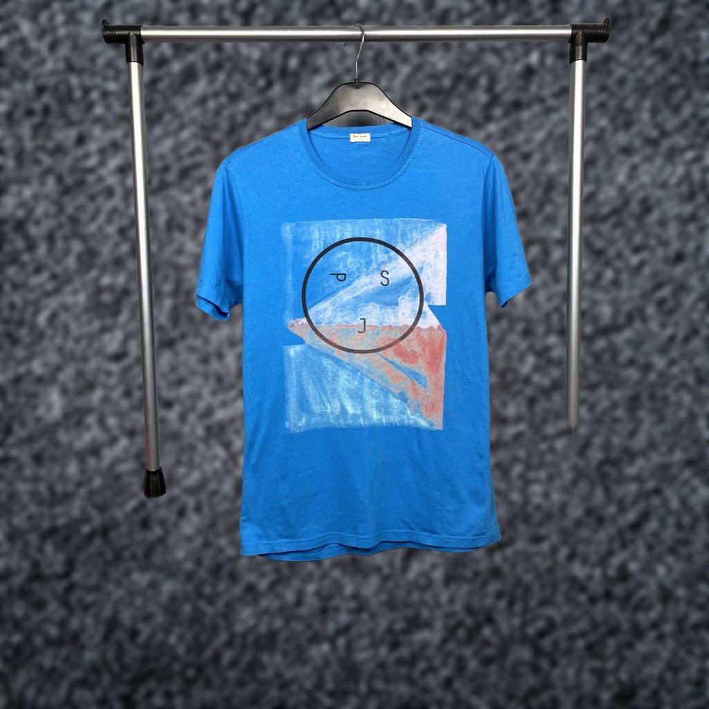 Paul Smith Paul Smith Mens Crew Neck T-Shirt L Blue Cotton Logo Shirt Size US L / EU 52-54 / 3 - 1 Thumbnail