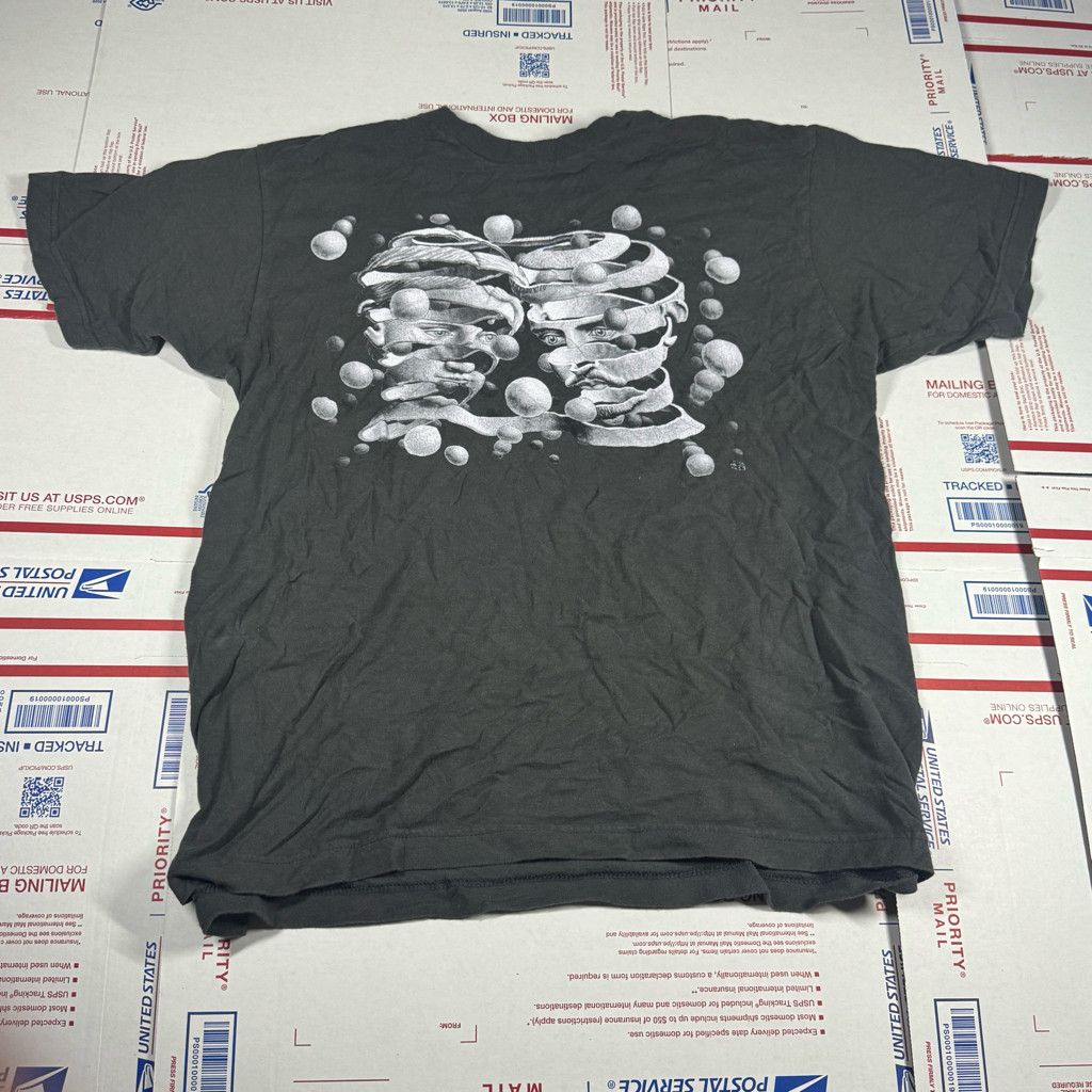 Vintage MC Escher Collage Tee Black T Shirt Mens Size L Size US L / EU 52-54 / 3 - 1 Thumbnail