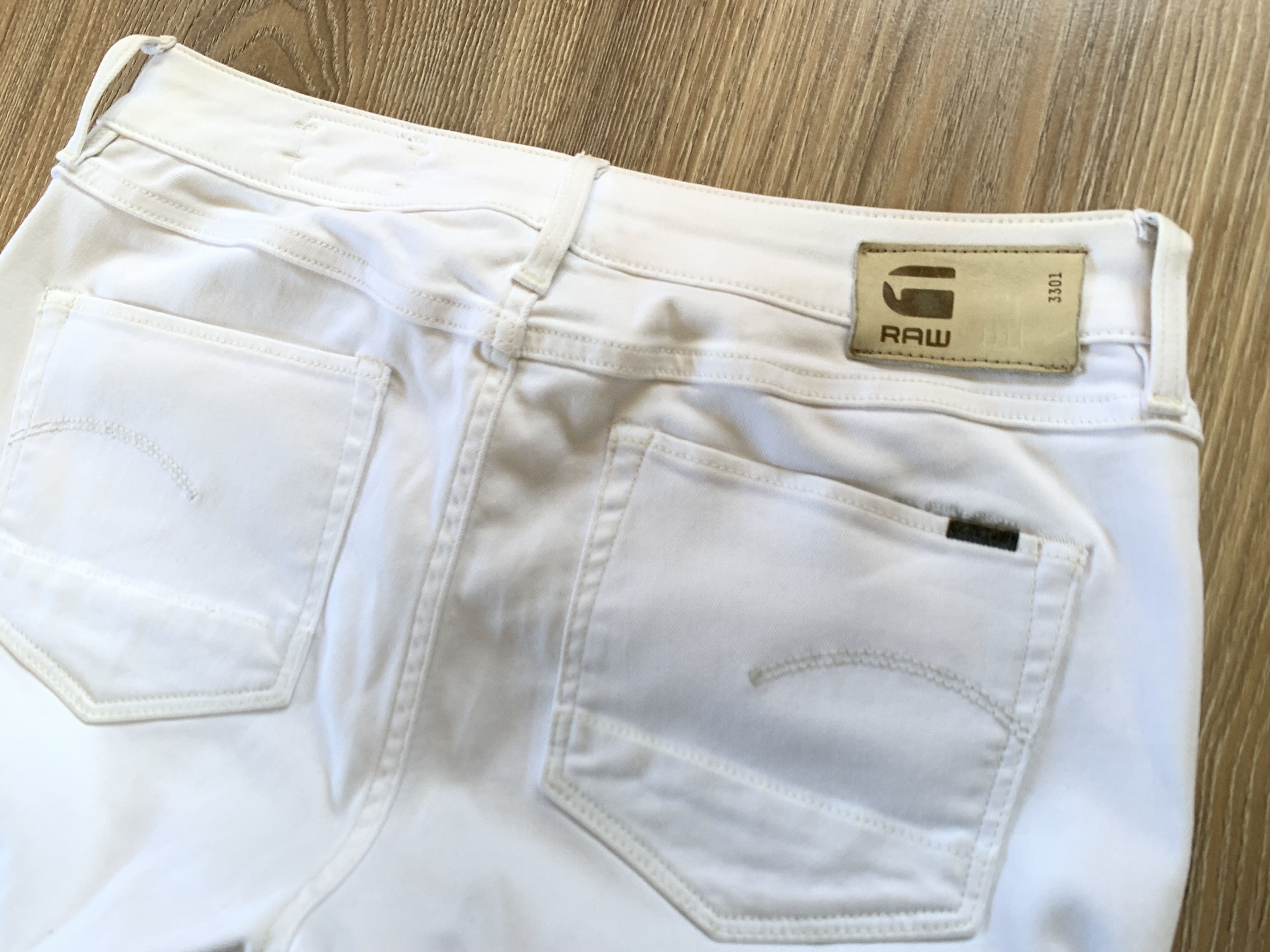 G-Star × Vintage G Star 3301 Vintage White Jeans Size 29" - 6 Thumbnail