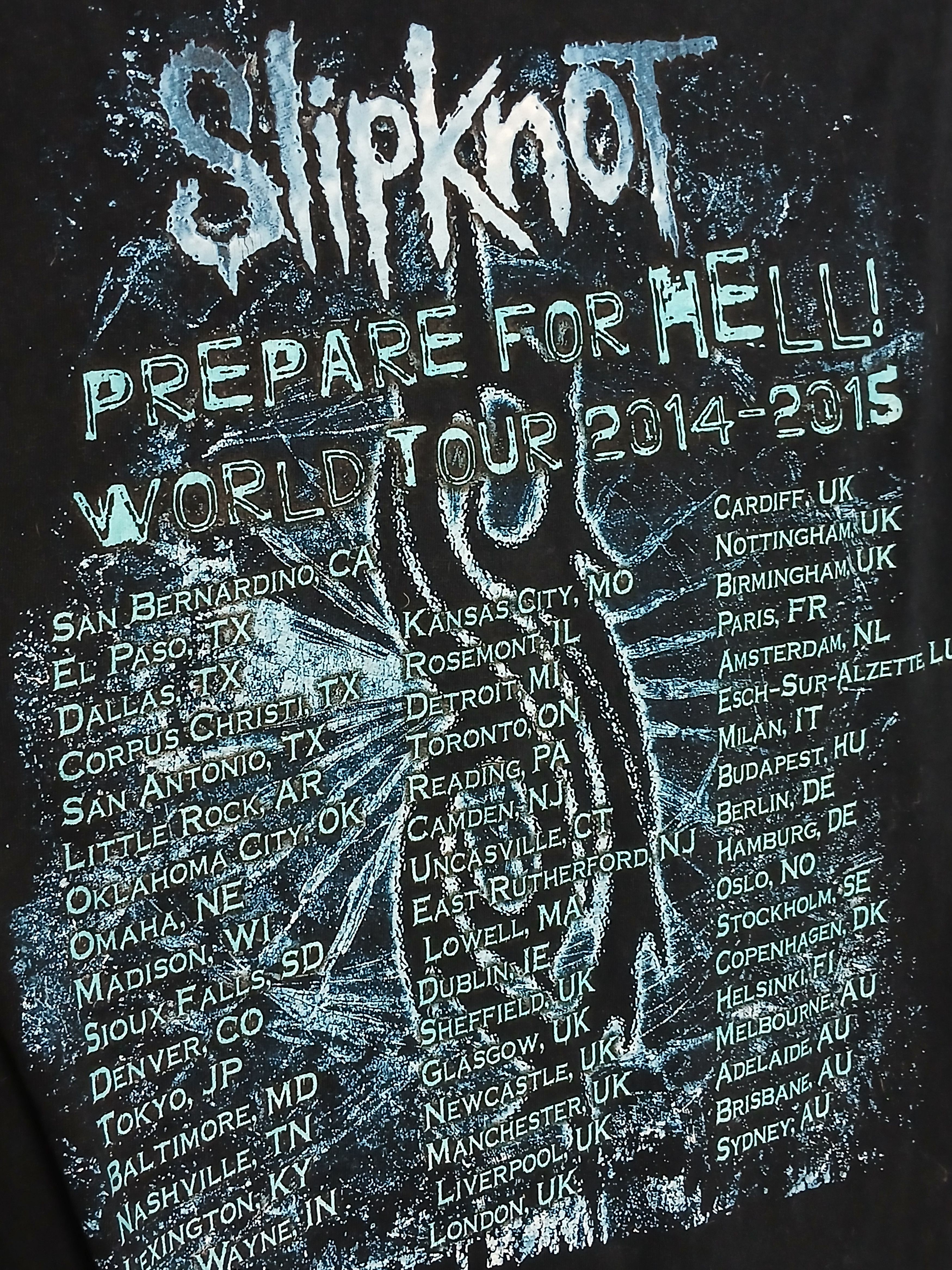 Band Tees × Slipknot Slipknot Prepare For Hell World Tour T-Shirt Size US M / EU 48-50 / 2 - 4 Thumbnail