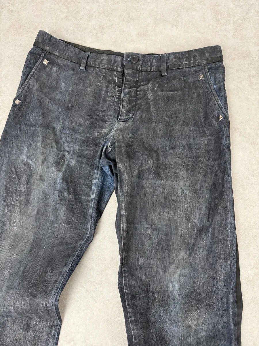 Dolce & Gabbana AW2006 Dolce & Gabbana Black Reworked Waxed Wenim Jeans Size US 32 / EU 48 - 7 Thumbnail