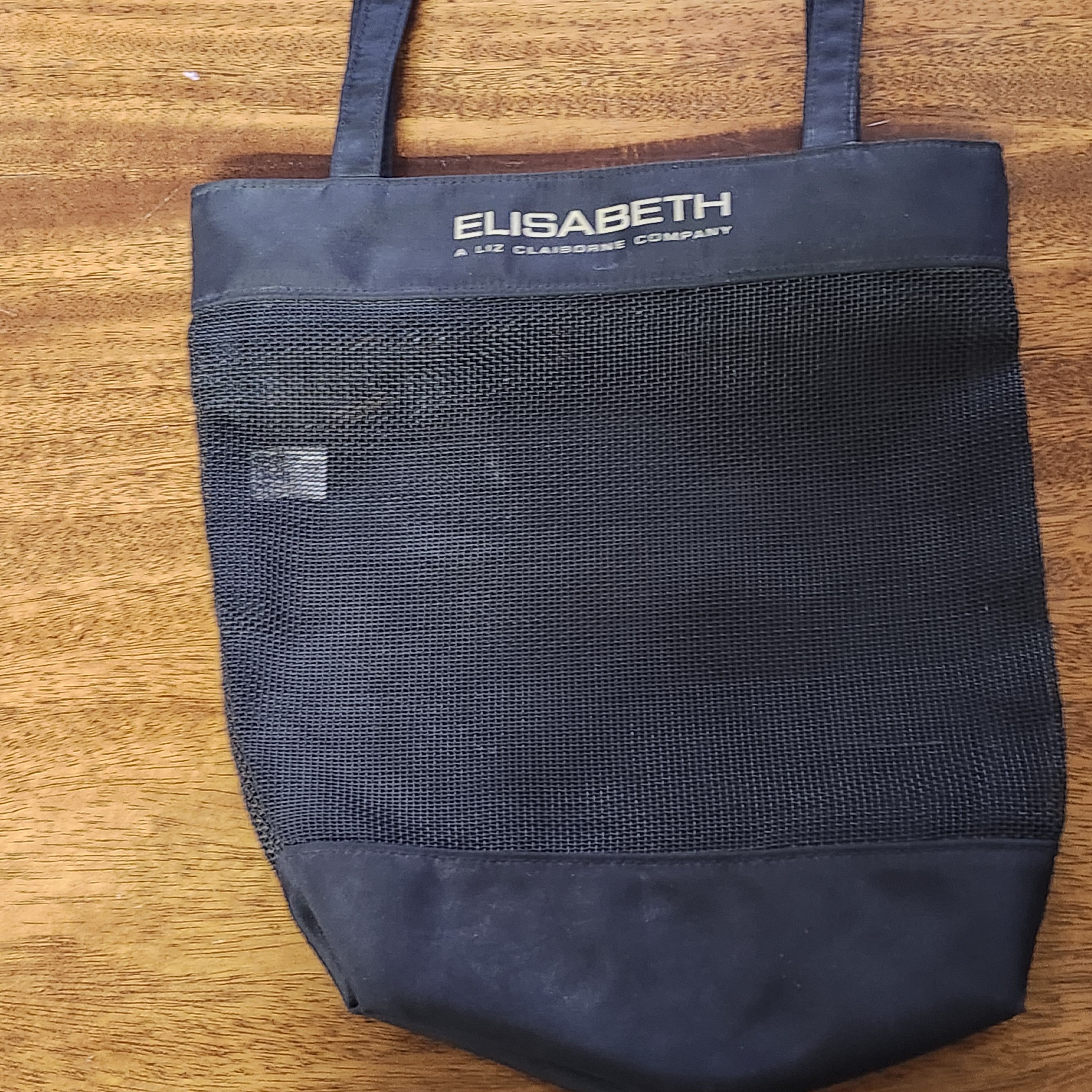 Liz Claiborne Elisabeth by Liz Claiborne Black Mesh Tote Beach Bag Travel Size ONE SIZE - 1 Thumbnail