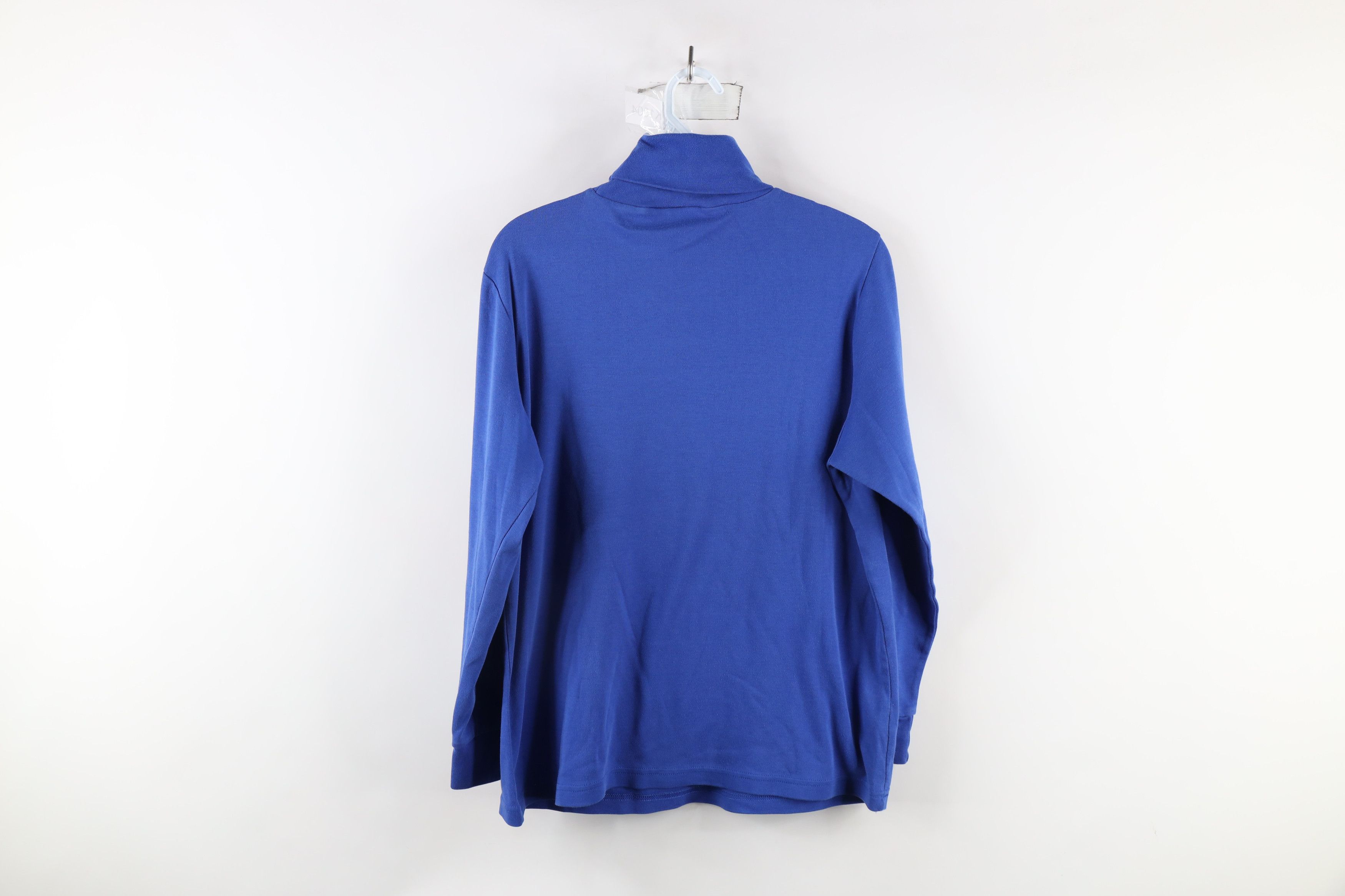 Vintage Vintage 90s Streetwear Long Sleeve Turtleneck T-Shirt Blue Size L / US 10 / IT 46 - 5 Thumbnail