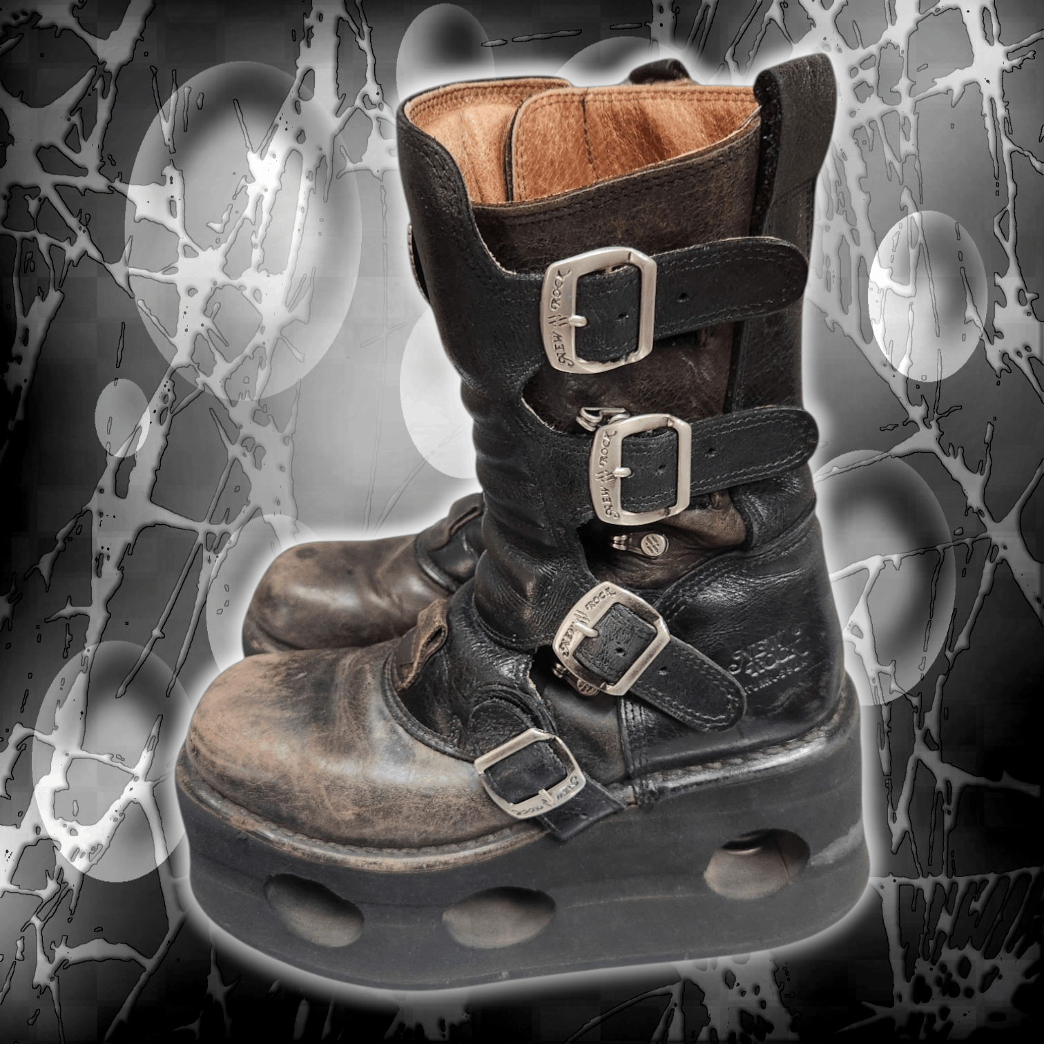 New Rock 90s Newrock Neptuno Platform Boots Size US 9 / IT 39 - 3 Thumbnail