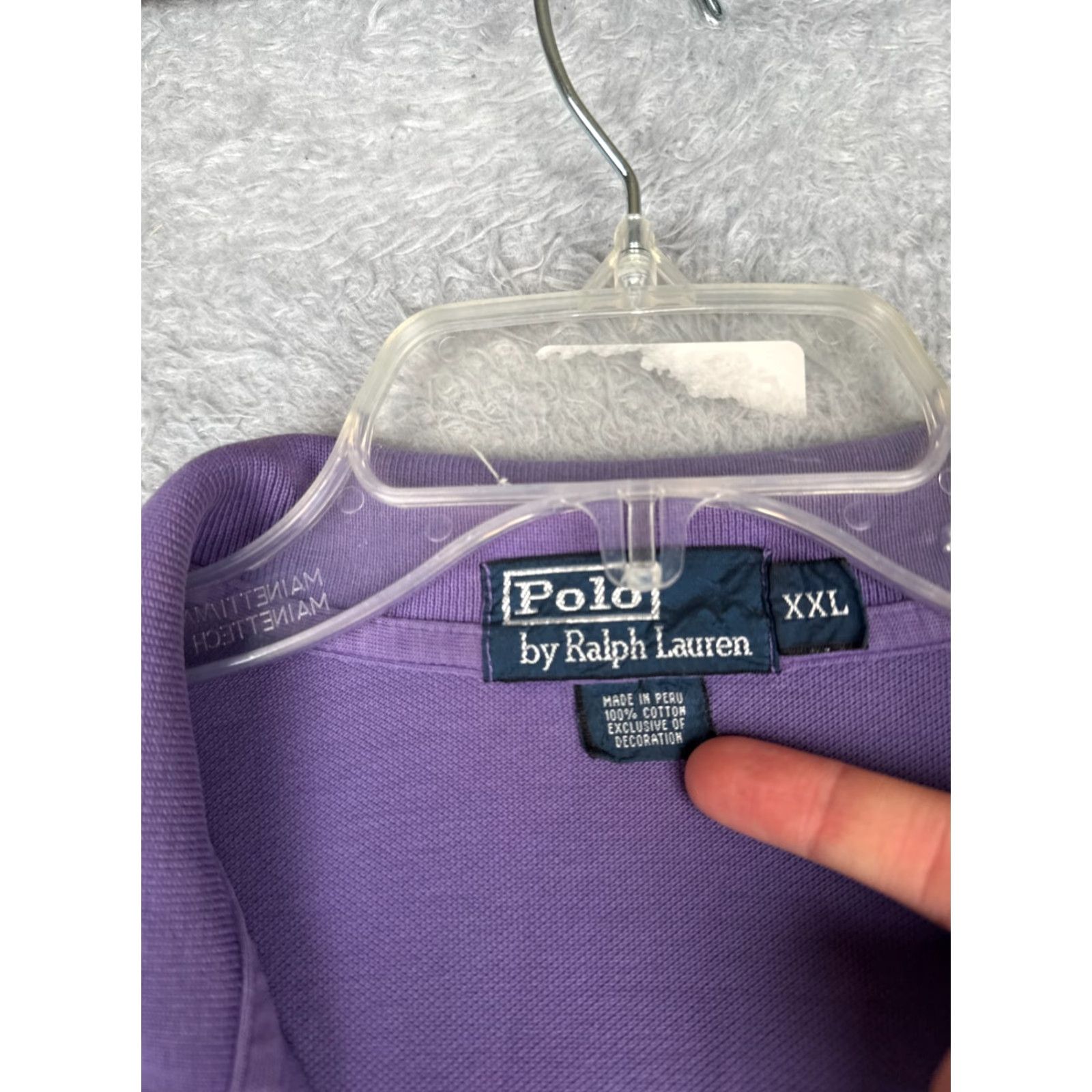 Ralph Lauren VINTAGE Ralph Lauren Polo Shirt Men 2XL Purple Short Sleeve 100% Cotton Golf Size US XXL / EU 58 / 5 - 7 Thumbnail