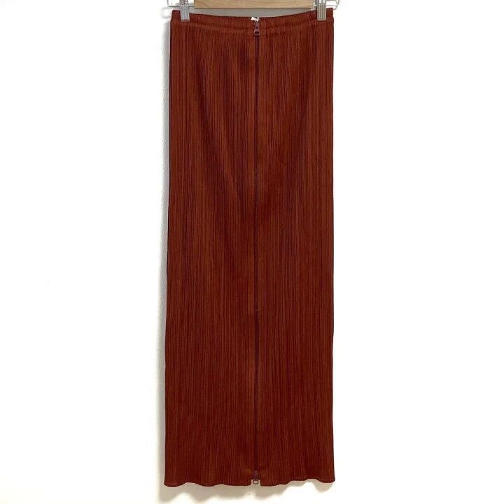 Issey Miyake Issey Miyake size:3 Reddish-brown pleated skirt Size 42" / US 20 - 1 Thumbnail