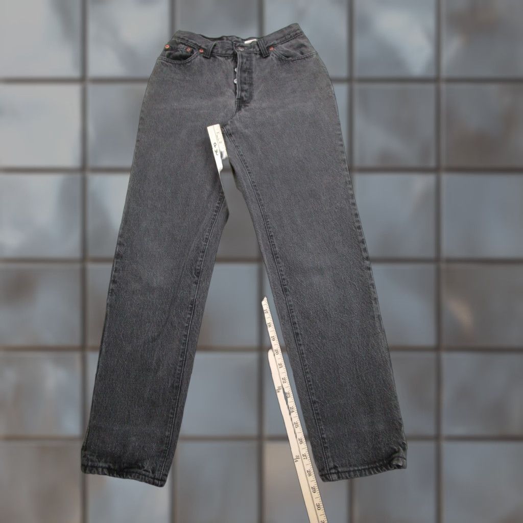 VINTAGE Levi's 544 Jeans Womens 11 Gray High Rise Tapered Denim Made in USA 90s Mens/Womens?