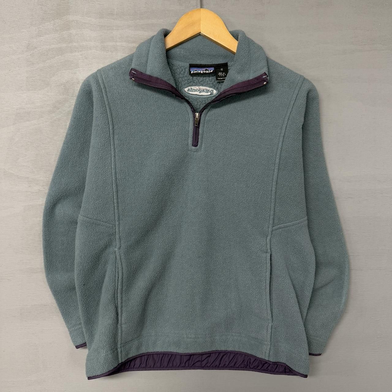 Patagonia Vintage Patagonia Anorak 1/4 Zip Fleece Cyan Blue XS Size US XS / EU 42 / 0 - 2 Thumbnail