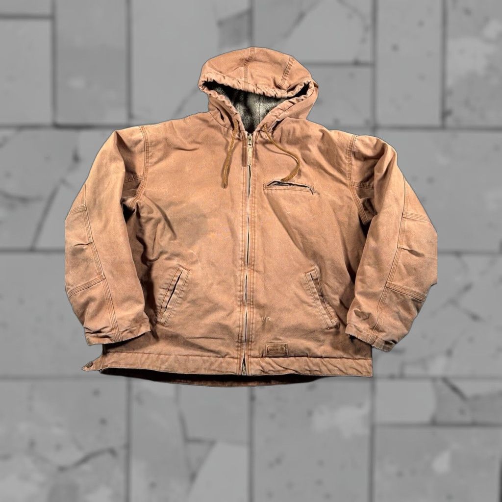 CE Schmidt Jacket Mens XL Duck Canvas Sherpa Lined Full Zip Work