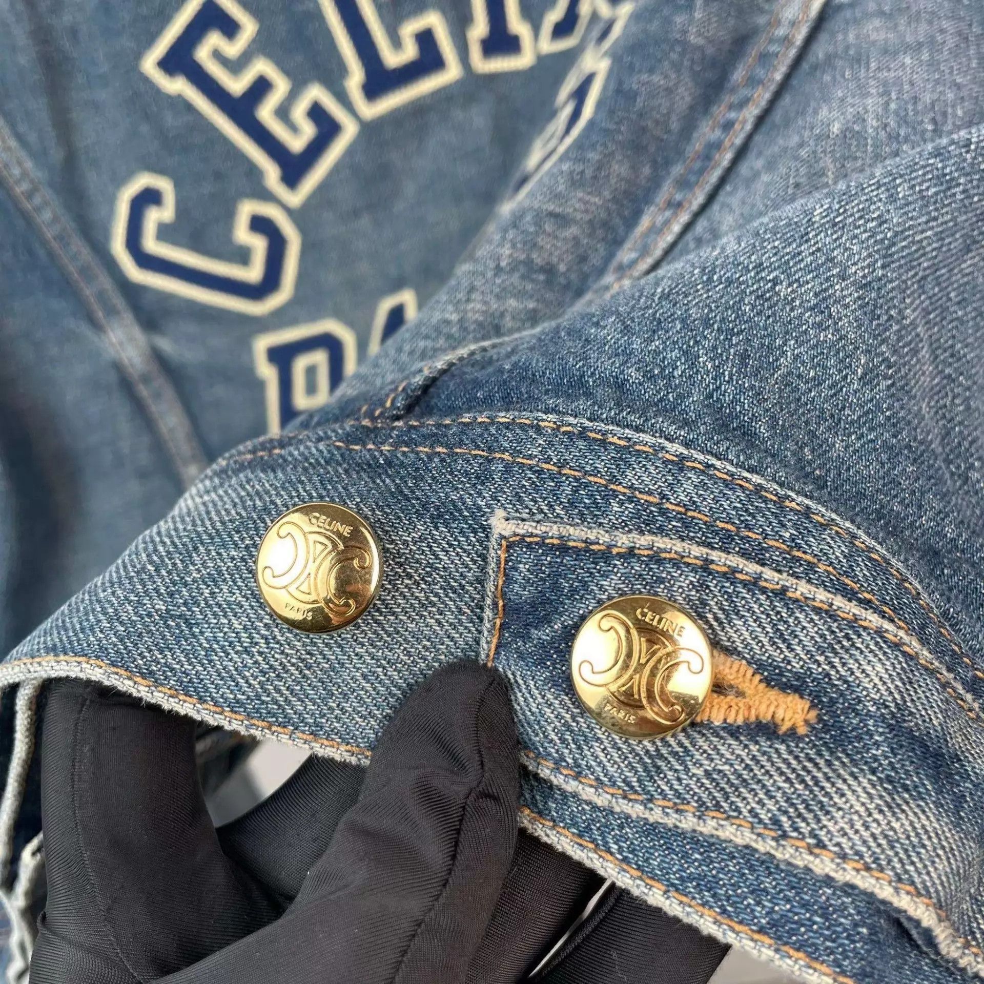 Celine CELINE Denim Jacket S 260211CM1HQ49 Size S / US 4 / IT 40 - 9 Thumbnail