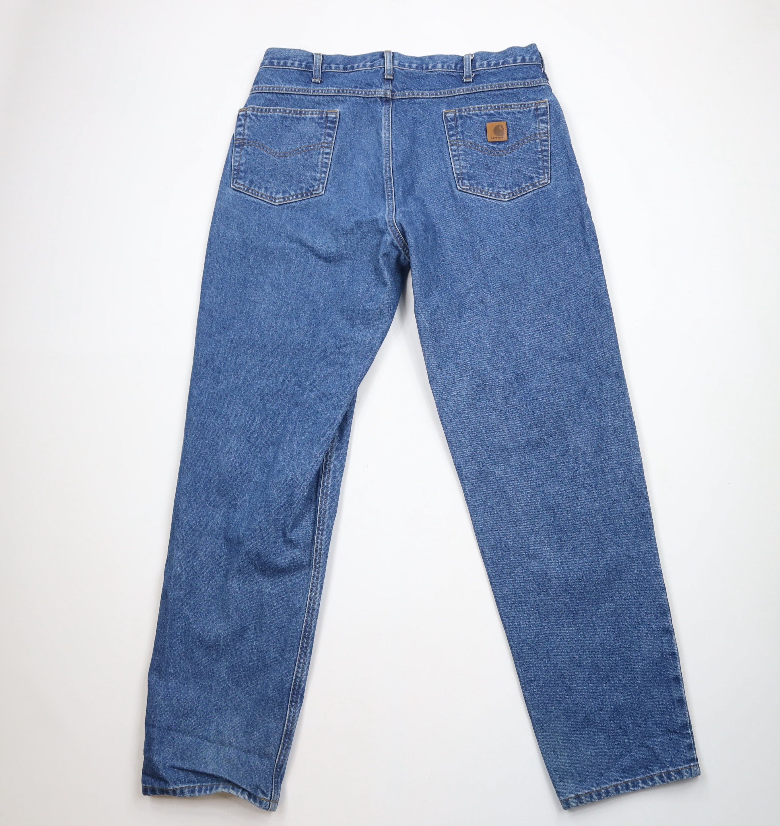 Carhartt × Vintage Vintage Y2K Carhartt Spell Out Relaxed Fit Denim Jeans Blue Size US 38 / EU 54 - 9 Thumbnail
