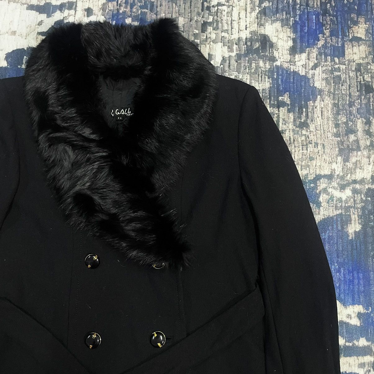 14th Addiction S.R. Gall Tokyo Gothic Punk Fur Coat Button Rick Owens Style Size XS / US 0-2 / IT 36-38 - 3 Thumbnail