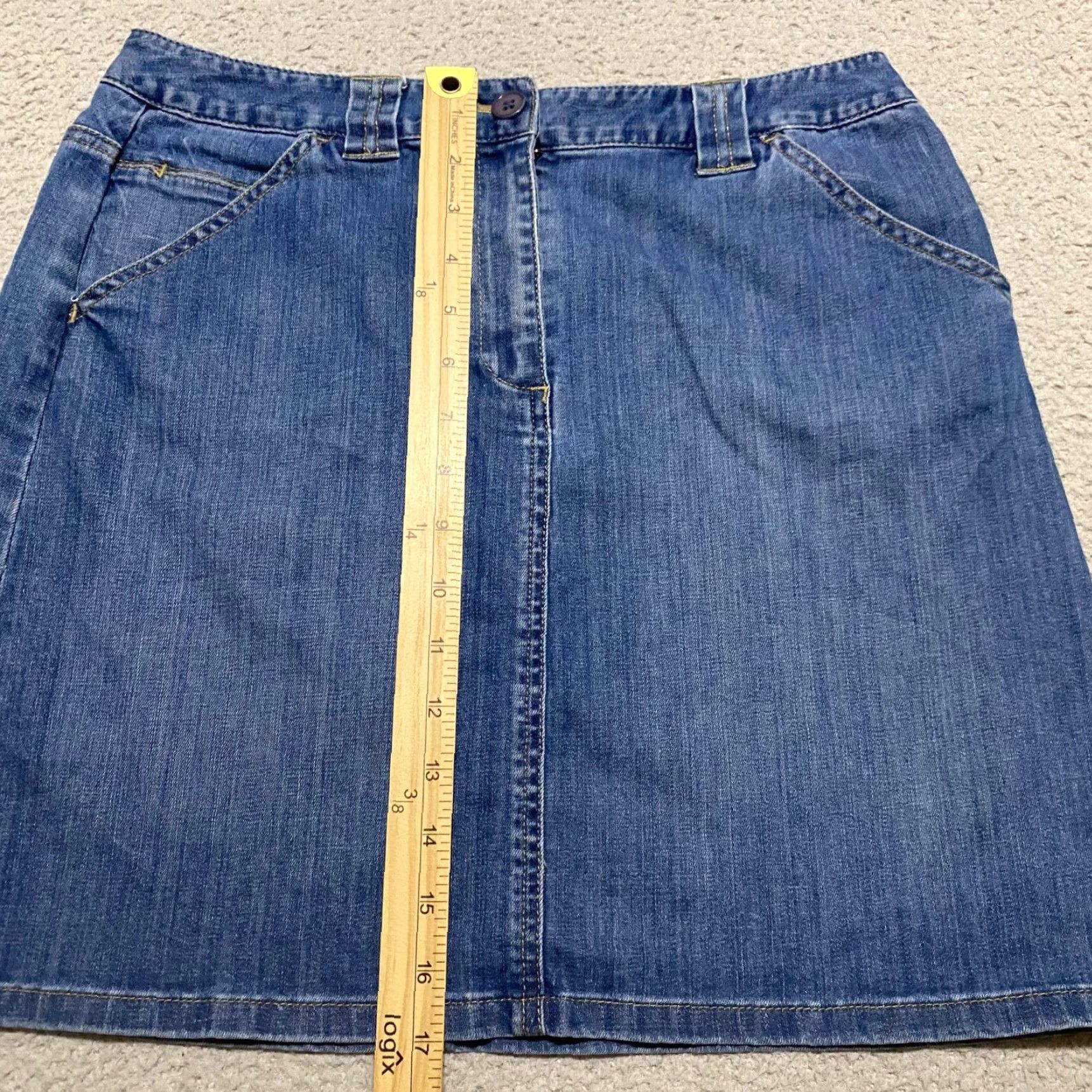 Talbots Talbots Skirt Blue Denim Medium Wash Pockets Petites 10P Straight Pencil Womens XS? Size 32" / US 10 / IT 46 - 6 Thumbnail