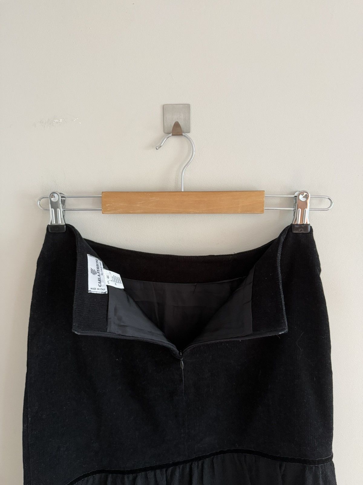 Vintage Avant Garde Velvet Panel Midi Skirt Size 30" / US 8 / IT 44 - 7 Thumbnail
