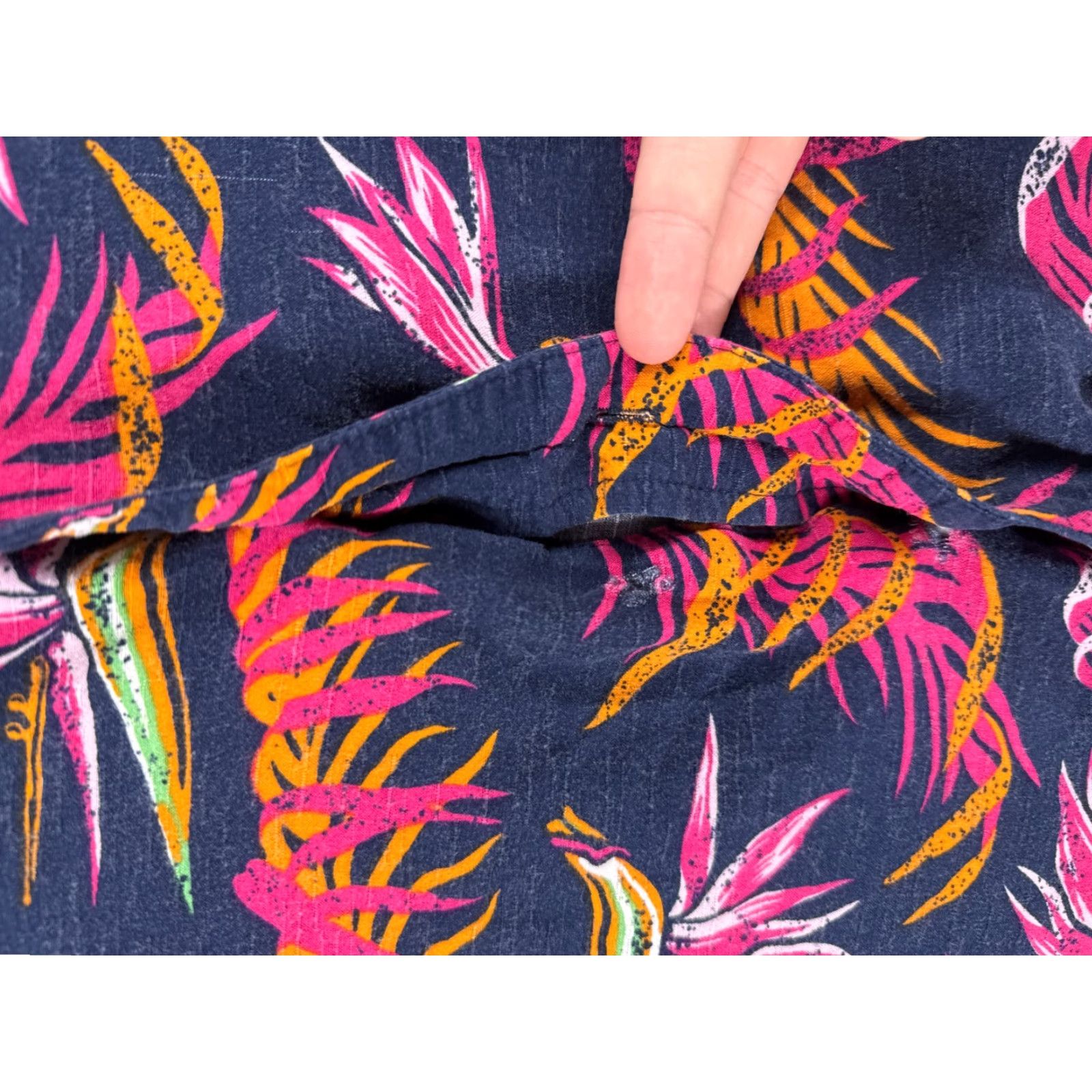 George George Shirt Men 2XL XXL Floral Hawaiian Beach Bird Of Paradise Pink Blue Orange Size US XXL / EU 58 / 5 - 6 Thumbnail