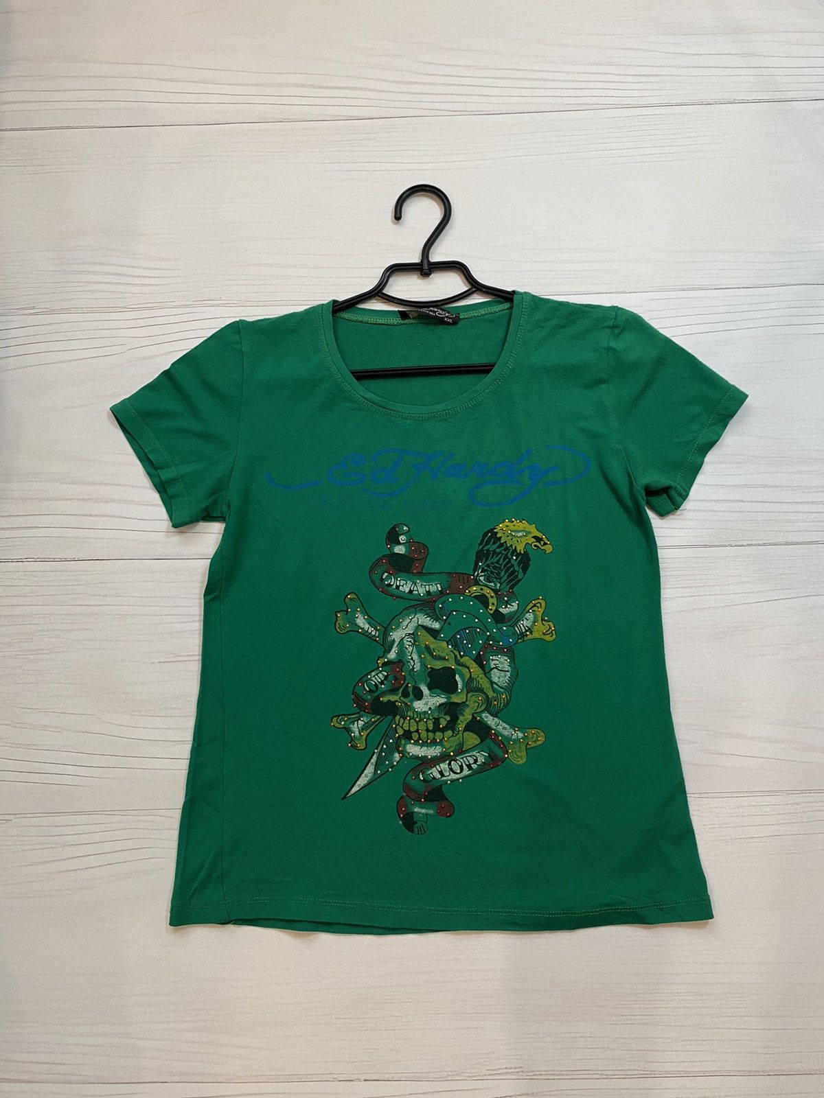 Christian Audigier × Ed Hardy Ed Hardy Death Of Glory Christian Audigier y2k T Shirt Size L / US 10 / IT 46 - 1 Thumbnail