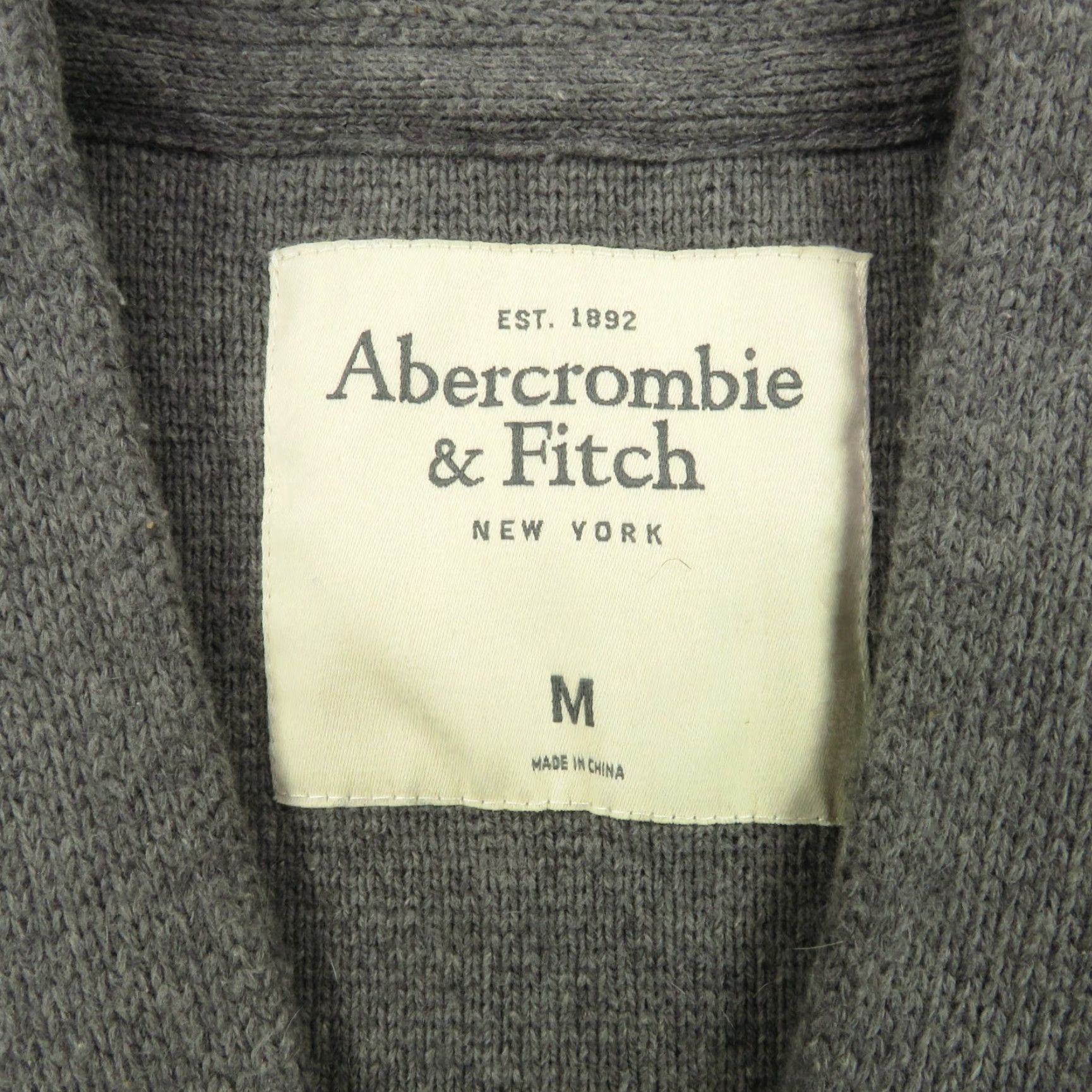 Abercrombie & Fitch Abercrombie & Fitch Sweater Mens Medium Grey Varsity Collegiate Cardigan Preppy Size US M / EU 48-50 / 2 - 4 Thumbnail