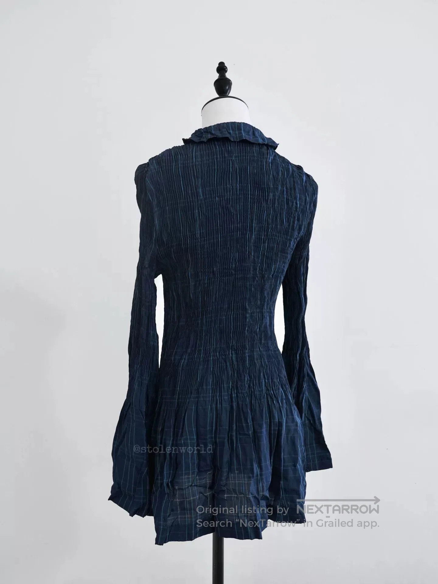 Tricot Comme des Garcons pleated navy top by comme des garcons. Size M / US 6-8 / IT 42-44 - 7 Thumbnail