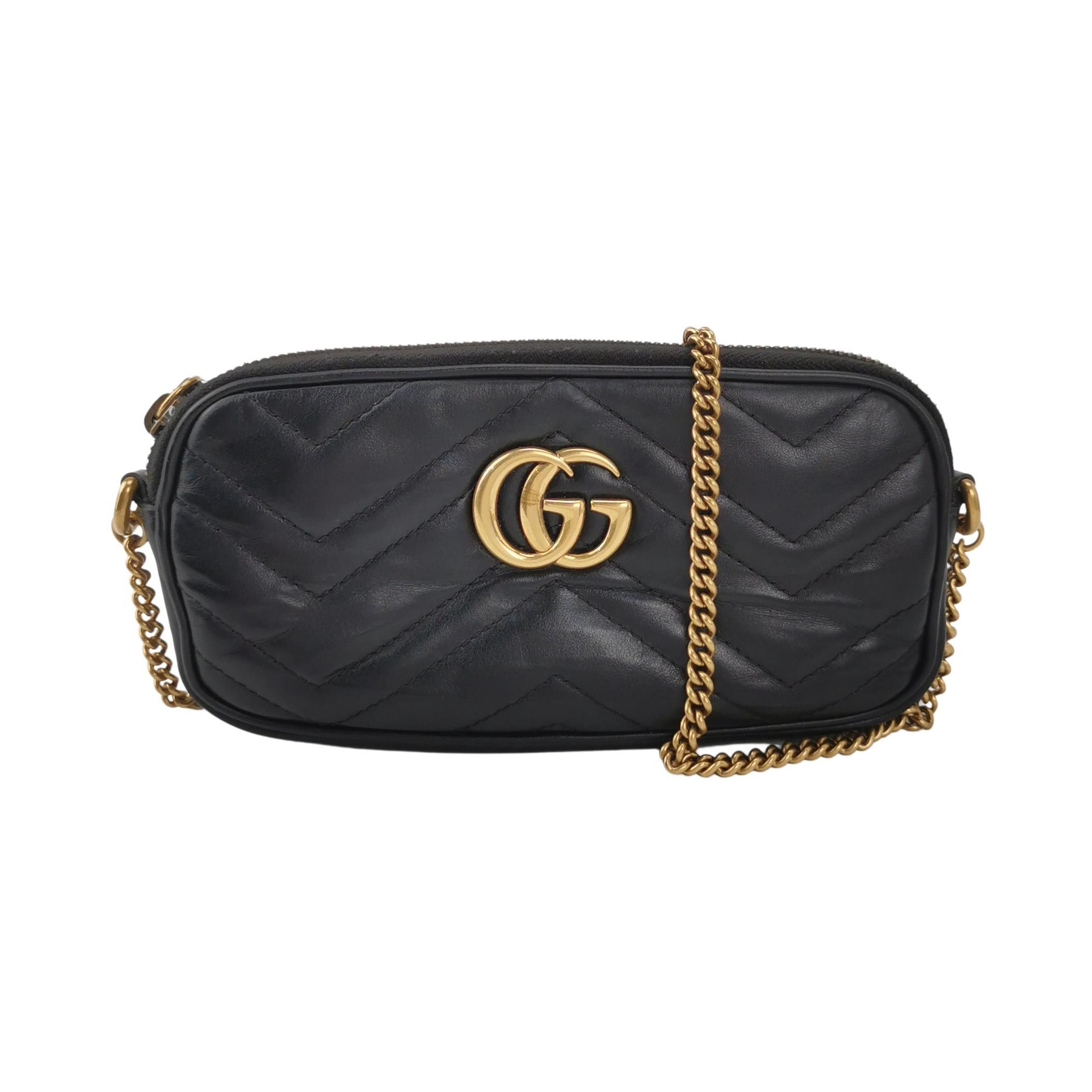 Gucci Gucci GG Marmont V-Quilted Leather Crossbody Bag Size ONE SIZE - 1 Thumbnail
