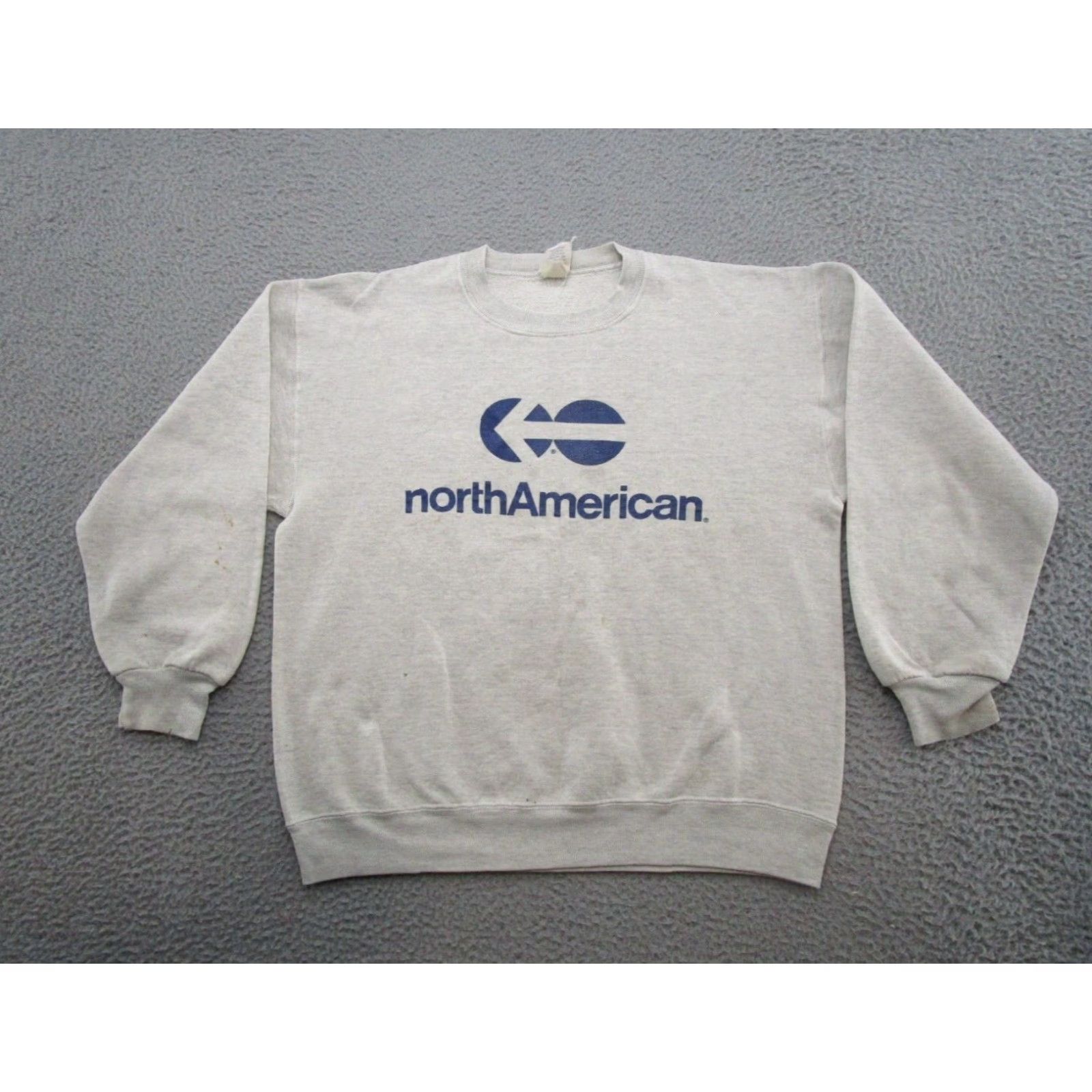 Spell VINTAGE 90s North American Airlines Sweatshirt XL Gray Mens Pullover Hooded 90s Swingster Size US XL / EU 56 / 4 - 2 Thumbnail