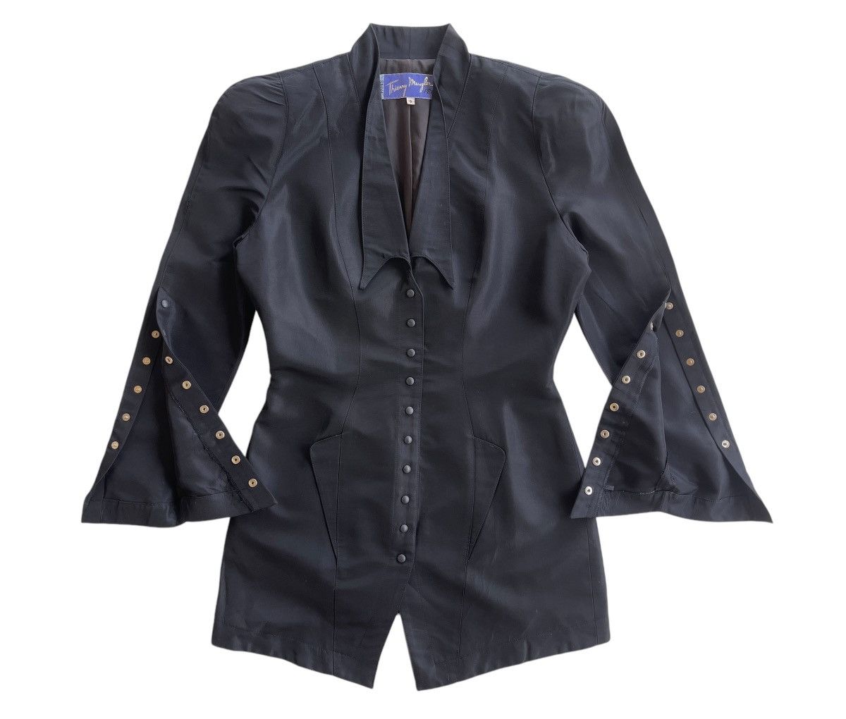 Thierry Mugler 1990s Iconic Structured Corseted Jacket Coat Size S / US 4 / IT 40 - 3 Thumbnail